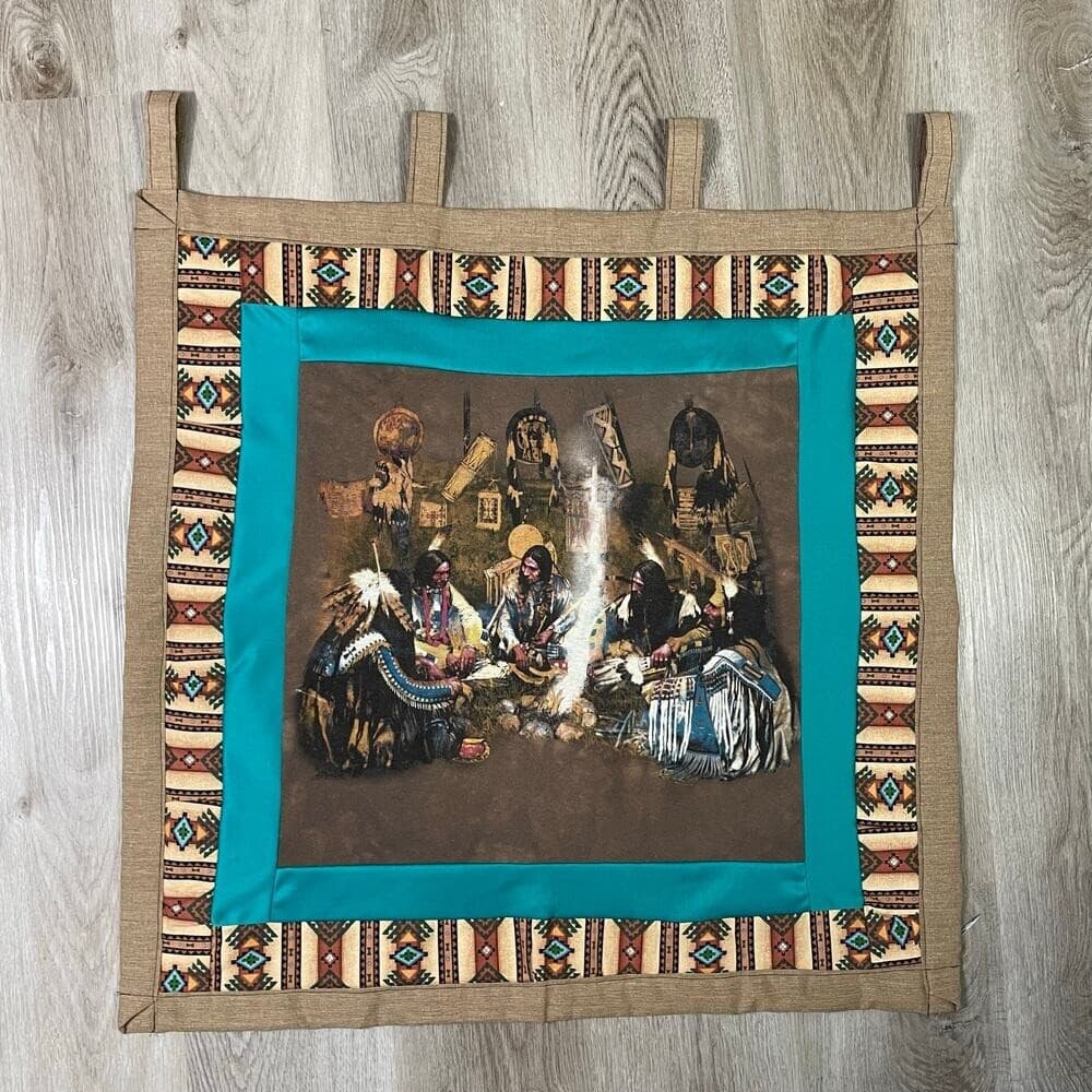 Set of 3 The Mountain Art Wall Hangings Quilted Cotton Tapestry Panels - Thumbnail 9