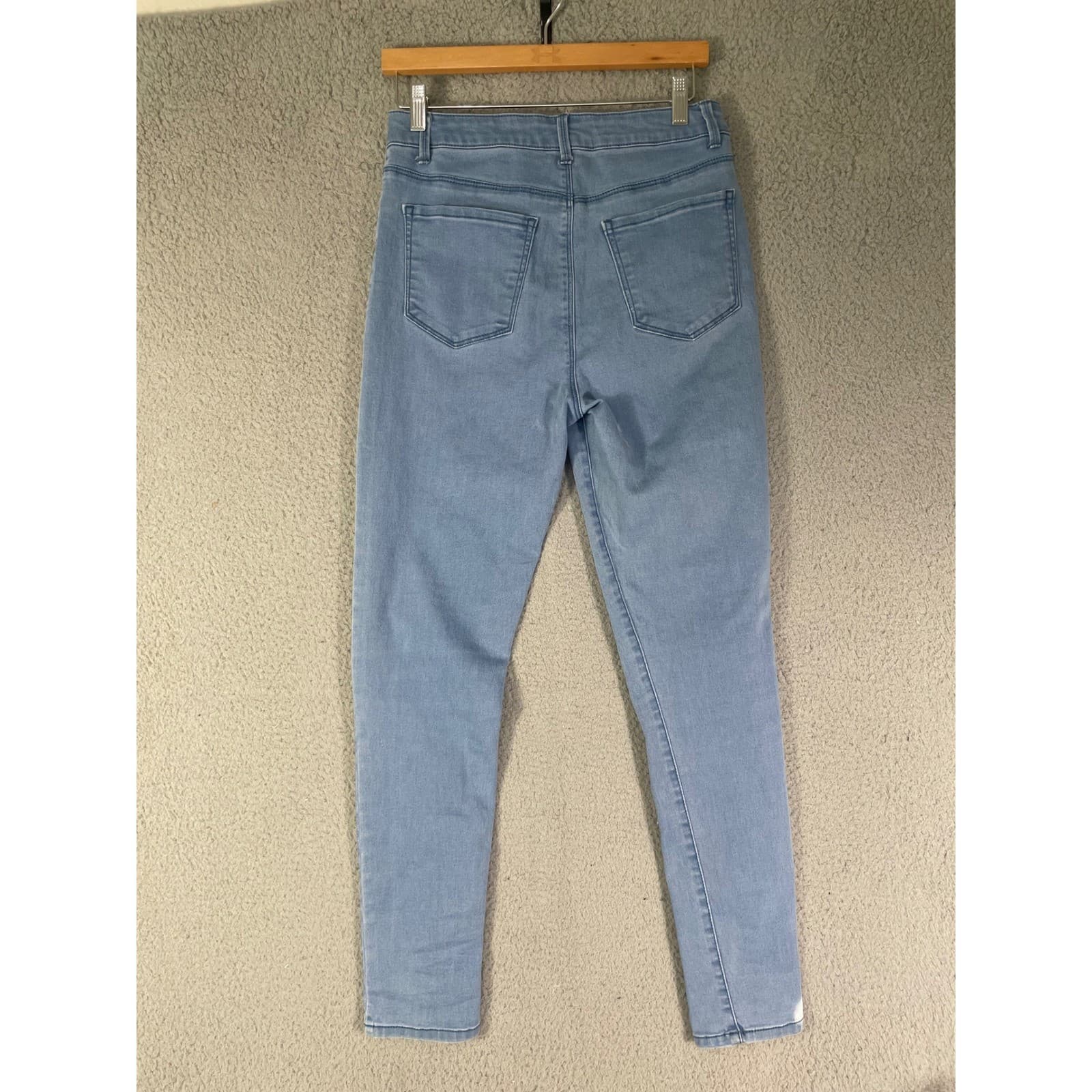 Forever 21 Jeans Womens 28 High Rise Skinny Light Wash Blue Stretch Denim - Thumbnail 8