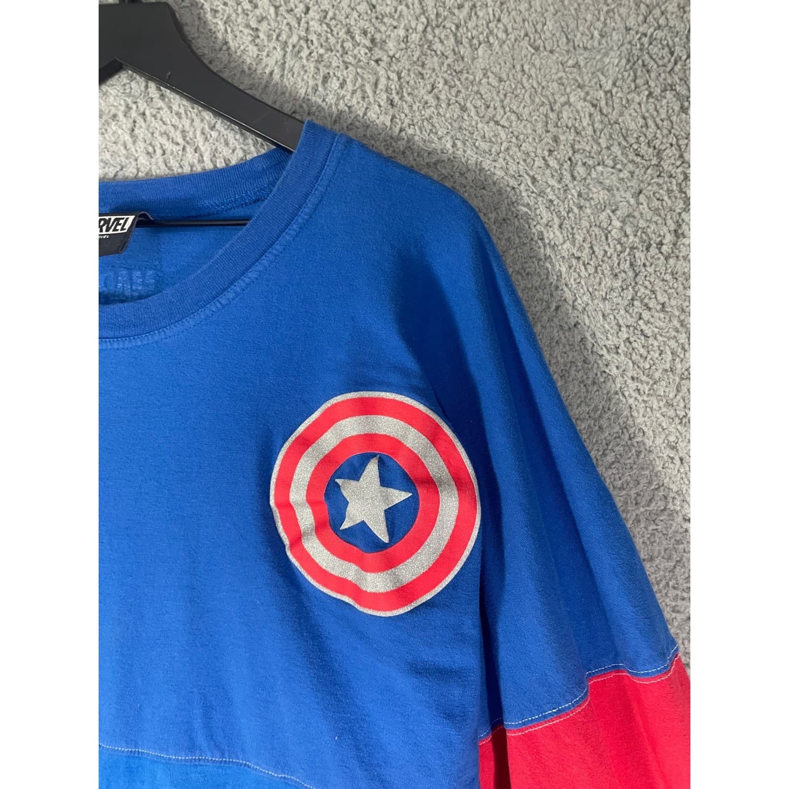 Captain America Jersey Shirt Mens 3XL Marvel Red White Blue Superhero - Thumbnail 6