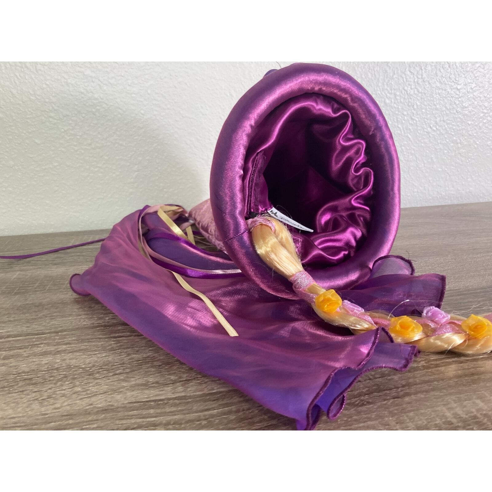 Disney Parks Rapunzel Tangled Hat with Braided Ponytail Purple Girls Costume - Thumbnail 7
