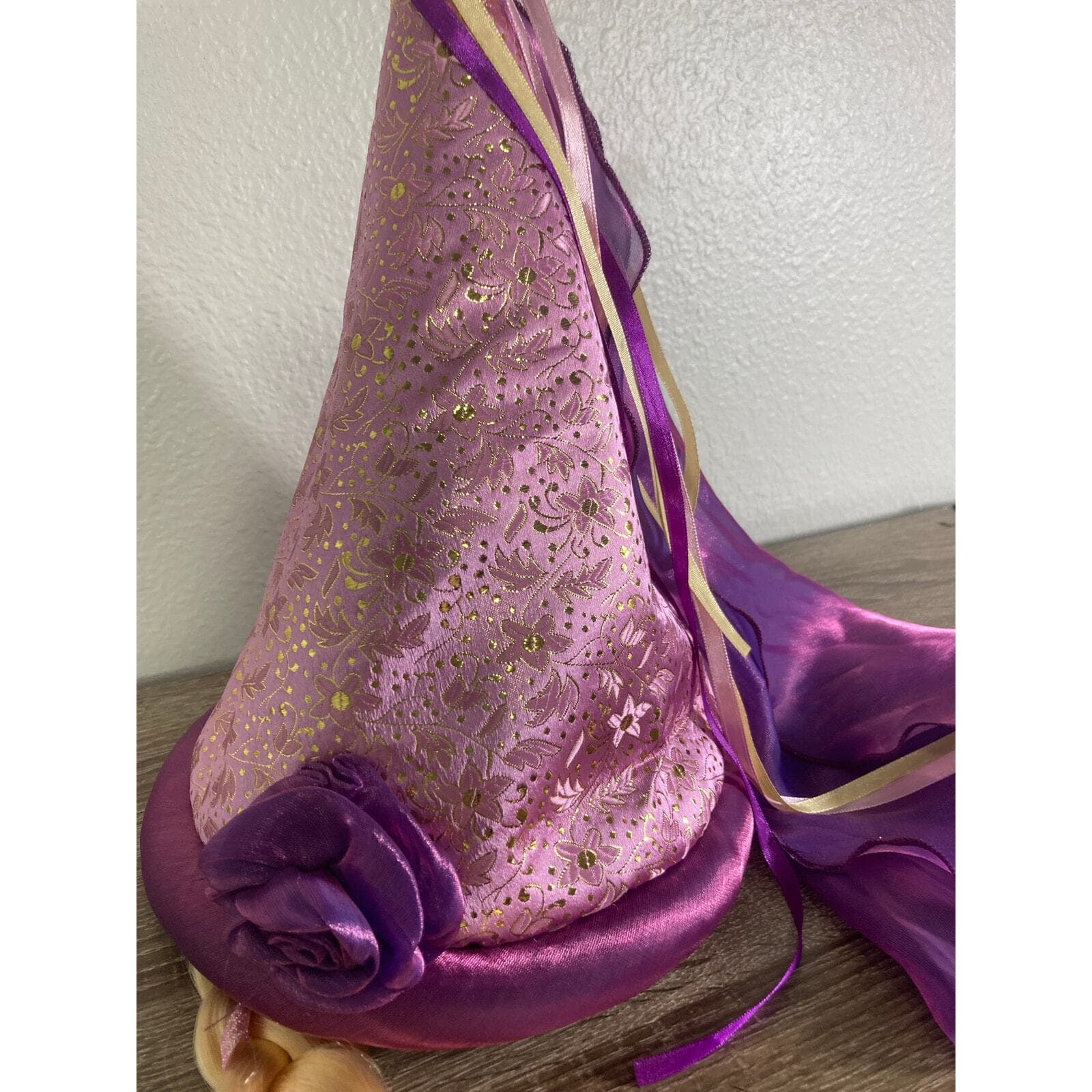 Disney Parks Rapunzel Tangled Hat with Braided Ponytail Purple Girls Costume - Thumbnail 3