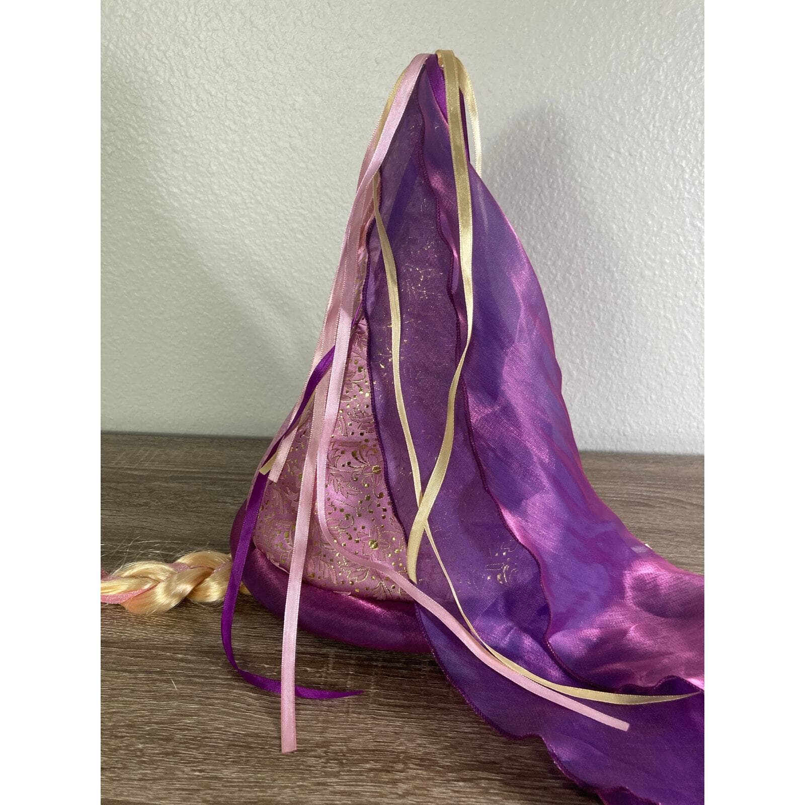 Disney Parks Rapunzel Tangled Hat with Braided Ponytail Purple Girls Costume - Thumbnail 4