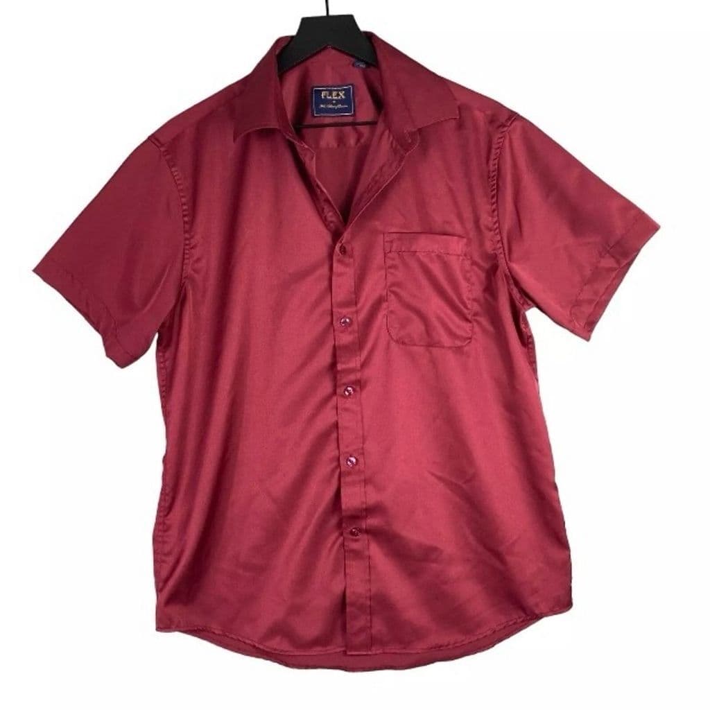 Flex Men's Short Sleeve Button-Up Shirts Pack of 2 Multicolor Size M - Thumbnail 2