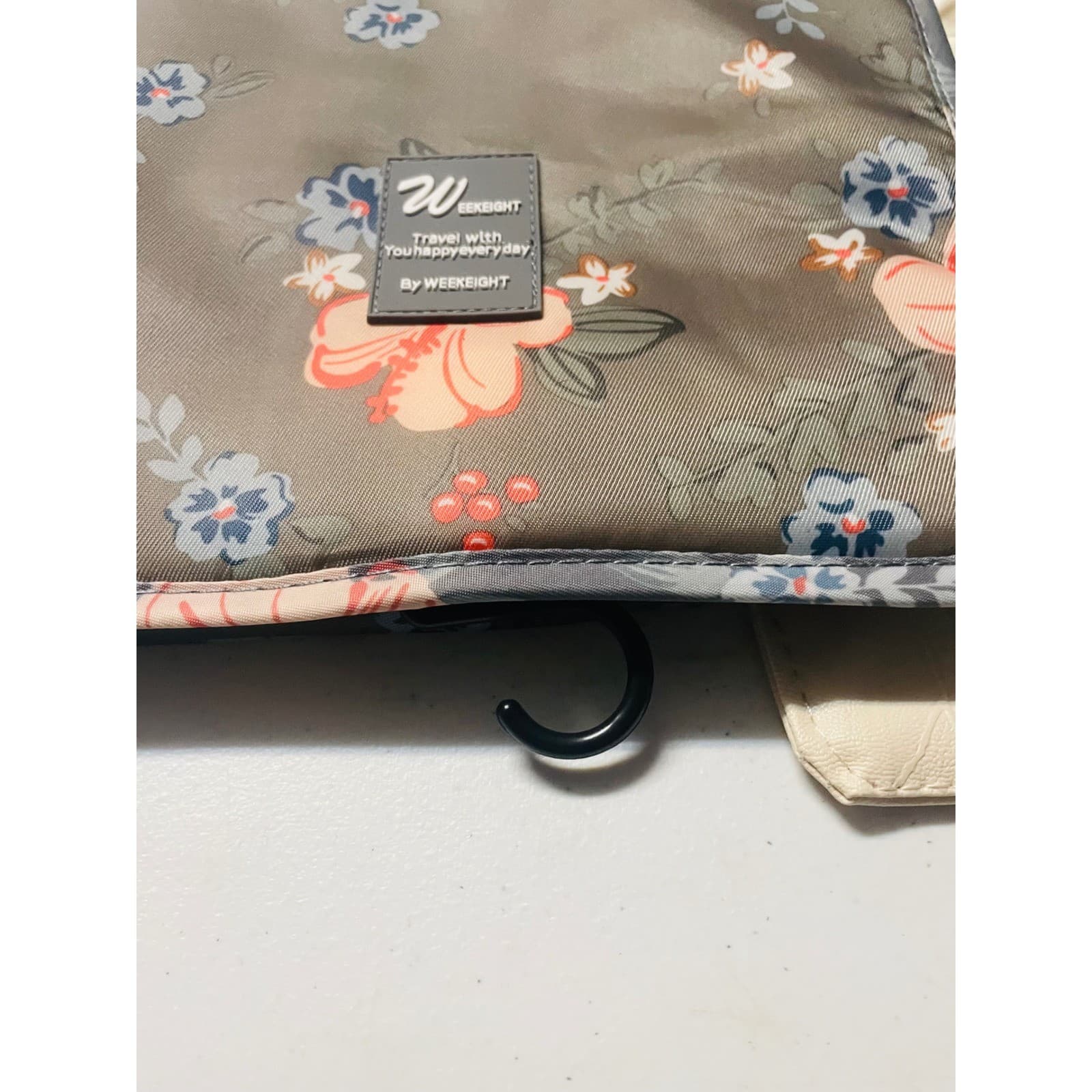 Hanging Toiletry Bag Travel Organizer Floral Makeup Brush Roll Storage Set - Thumbnail 6