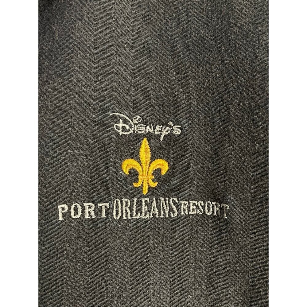 Vtg Walt Disney World Port Orleans Resort Polo Shirt Mens M Faded Black Logo - Thumbnail 2