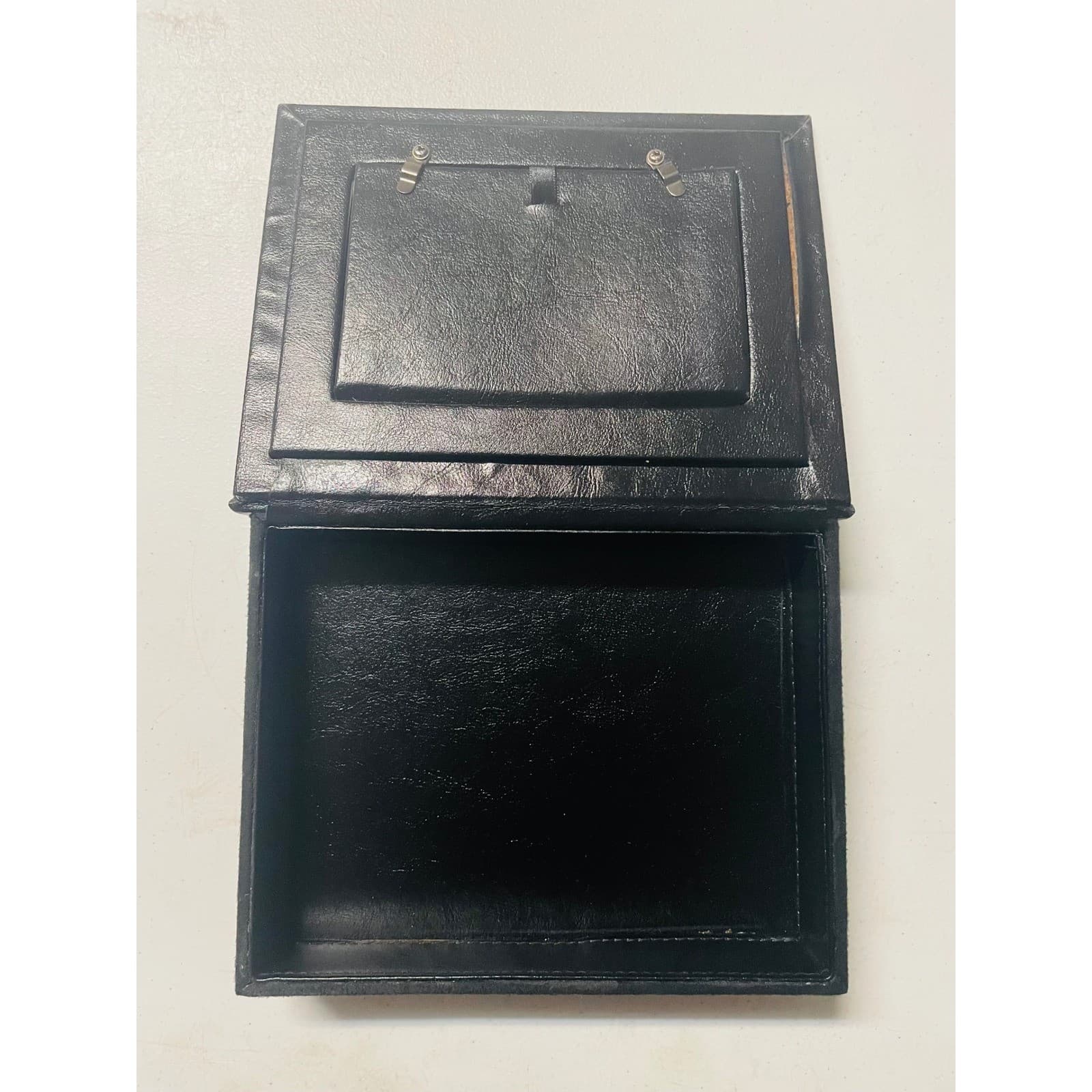 Disney Parks Internships & Programs Photo Frame Keepsake Box Black Faux Leather - Thumbnail 3