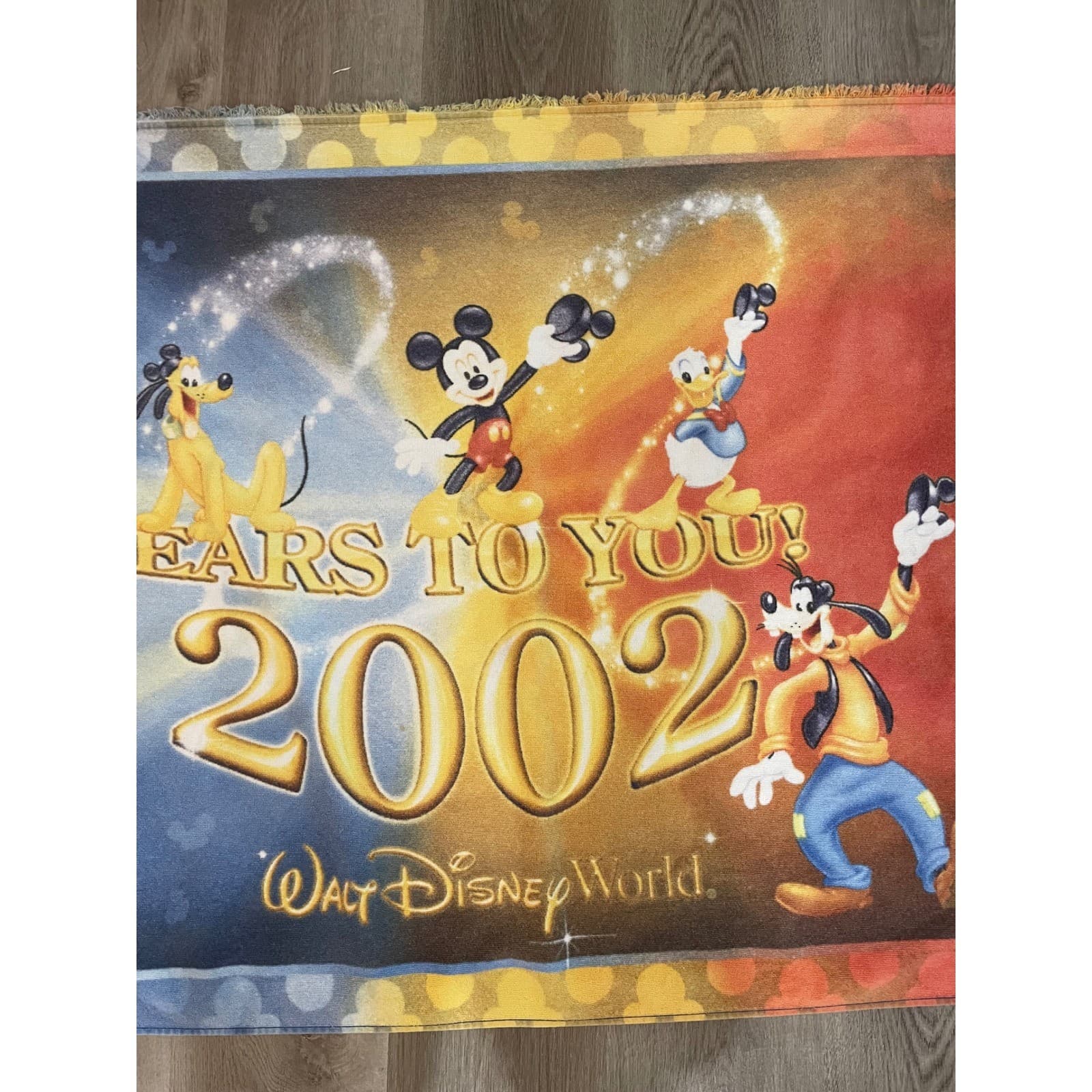 Walt Disney World 2002 Ears To You Mickey Pluto Donald Goofy Towel Vintage - Thumbnail 5