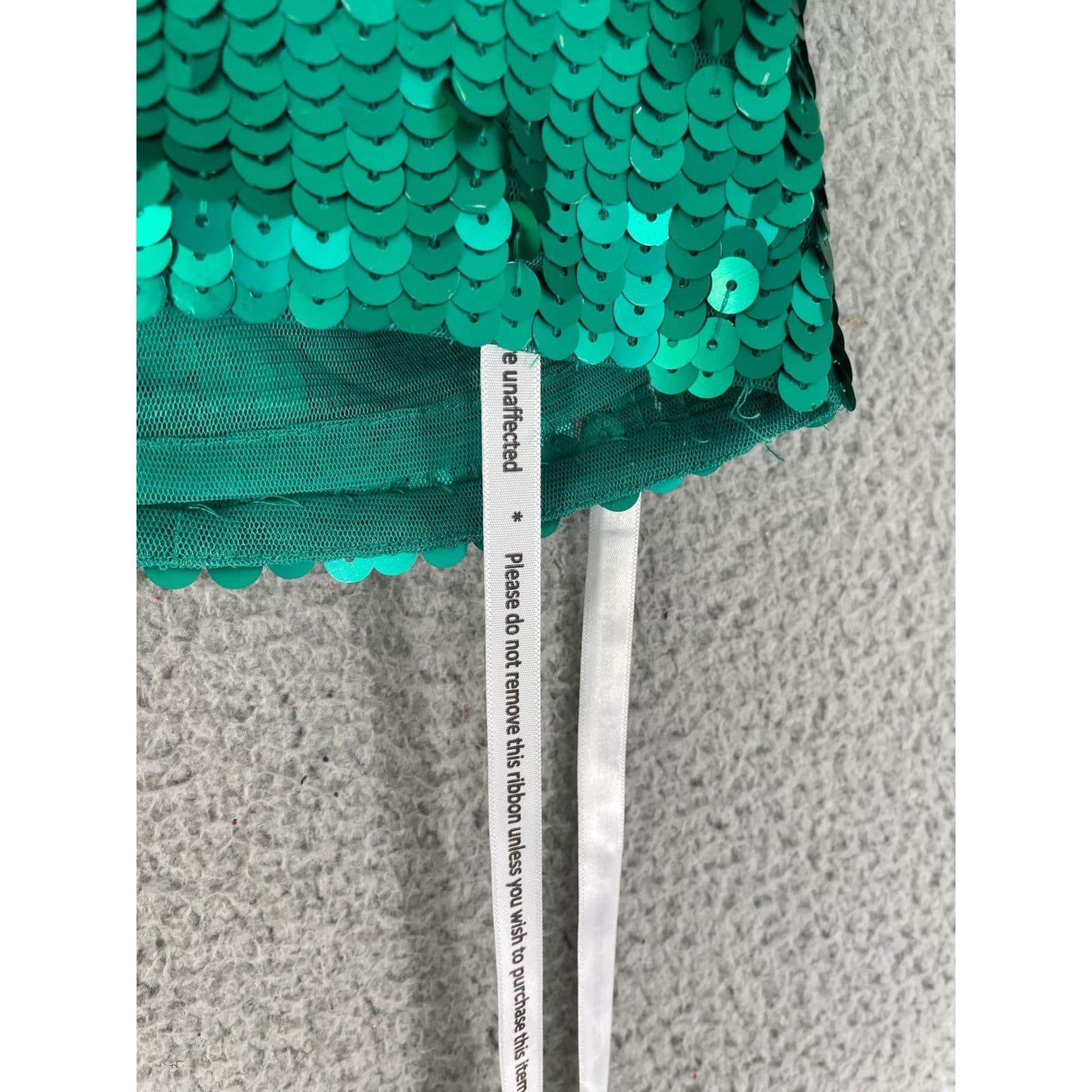 Starlet Sequin Top Shirt US 6 UK 10 Green Short Sleeve Crop Top Blouse - Thumbnail 9