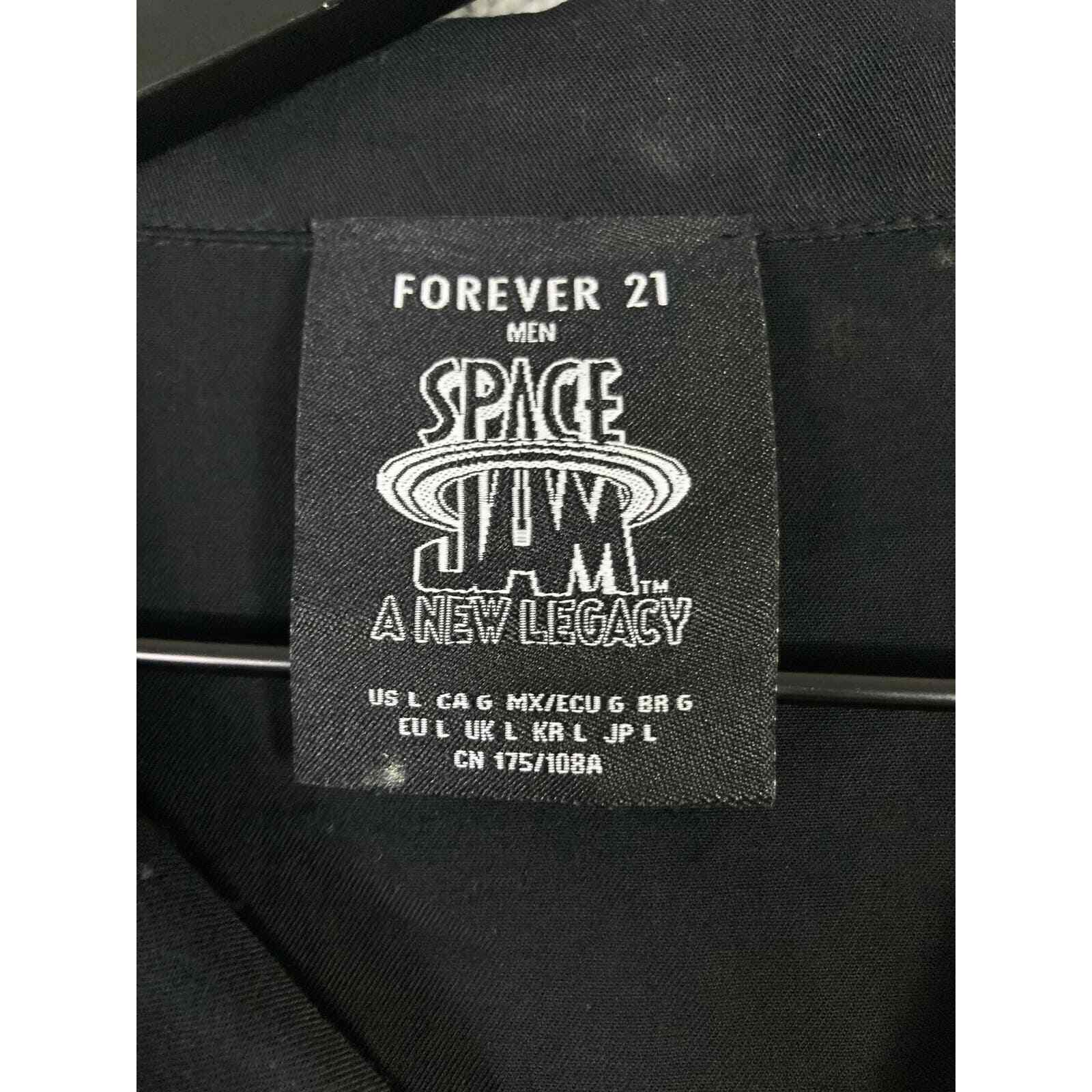 Space Jam A New Legacy Button Up Shirt Men's L Looney Tunes Tune Squad Movie - Thumbnail 3