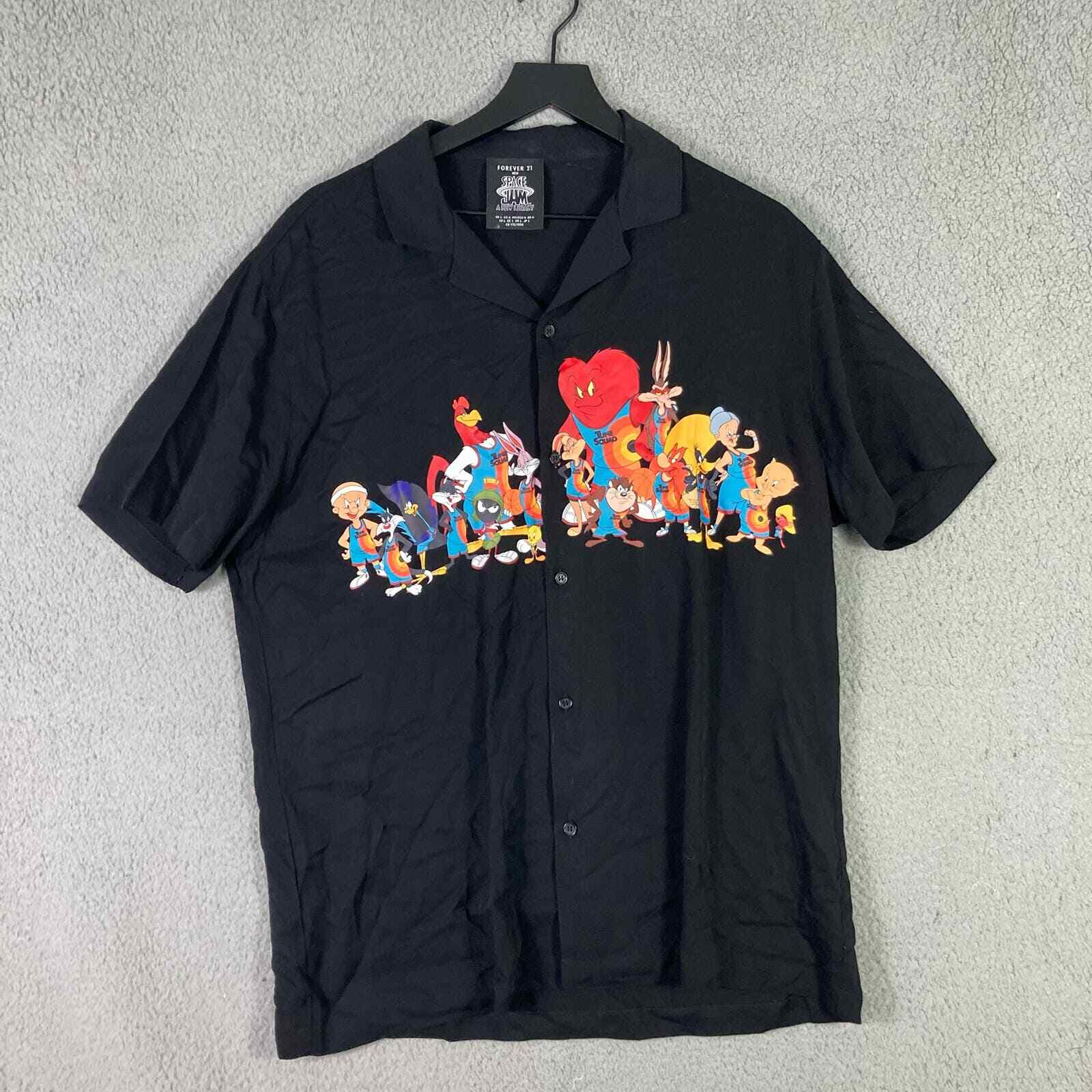 Space Jam A New Legacy Button Up Shirt Men's L Looney Tunes Tune Squad Movie - Thumbnail 2