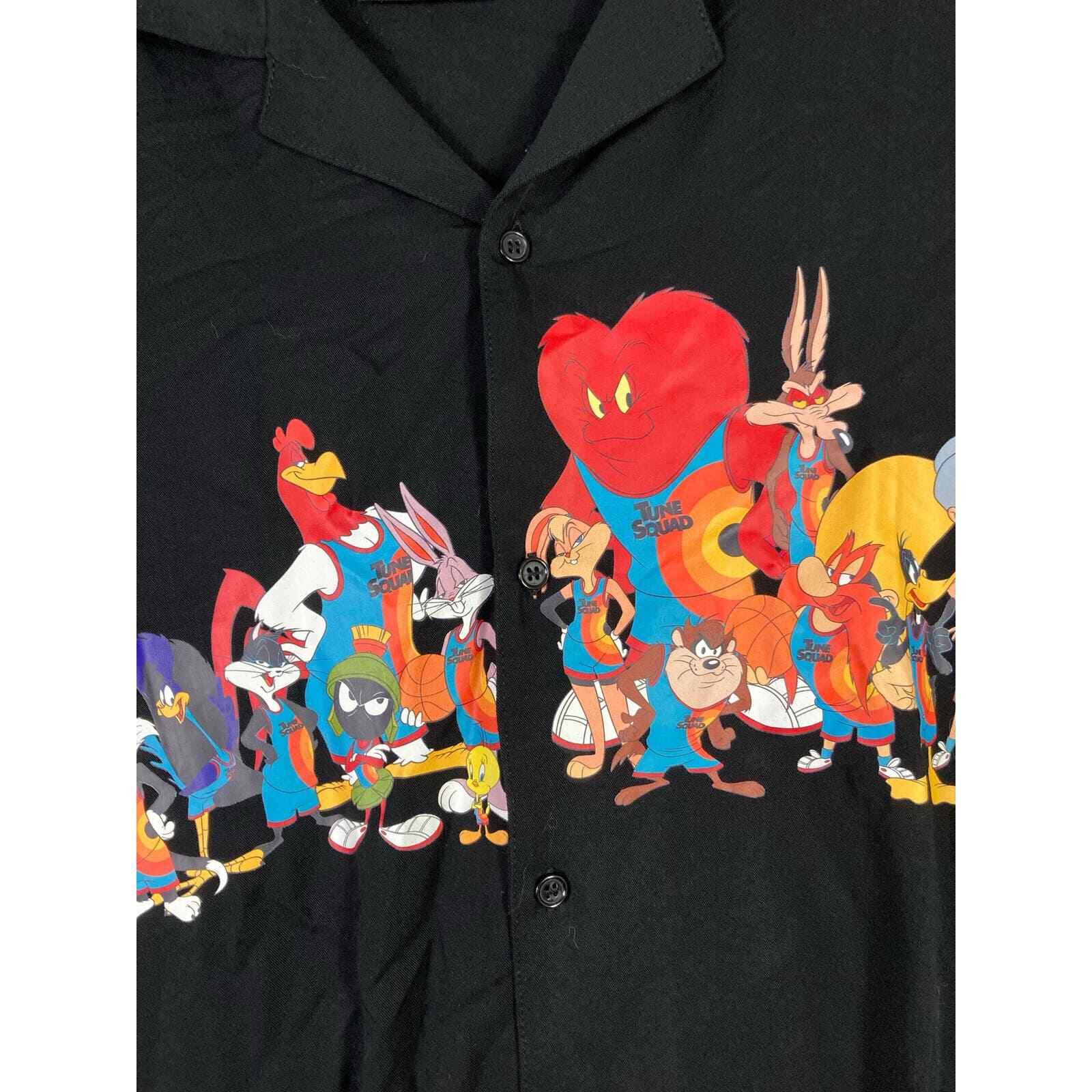 Space Jam A New Legacy Button Up Shirt Men's L Looney Tunes Tune Squad Movie - Thumbnail 9