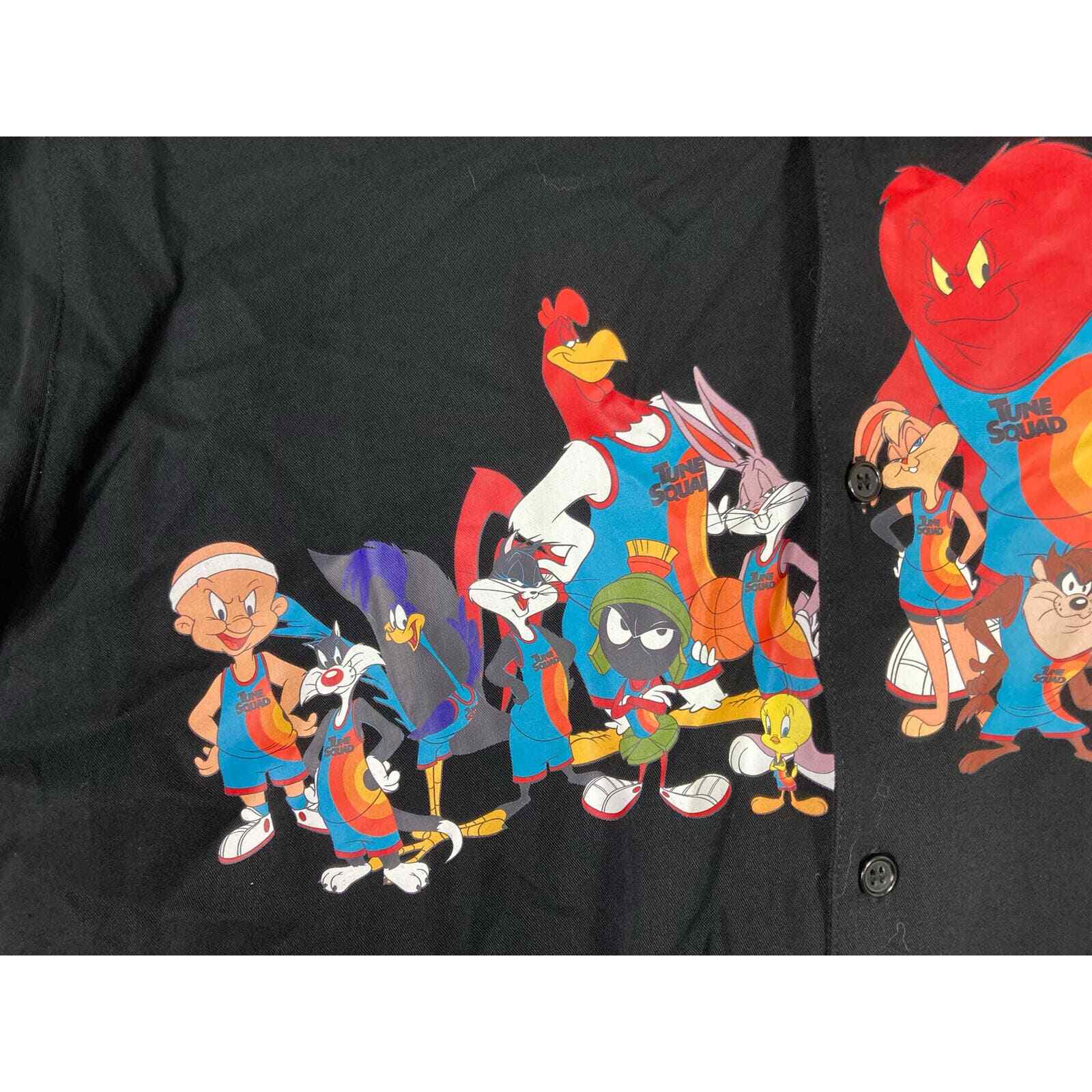 Space Jam A New Legacy Button Up Shirt Men's L Looney Tunes Tune Squad Movie - Thumbnail 8