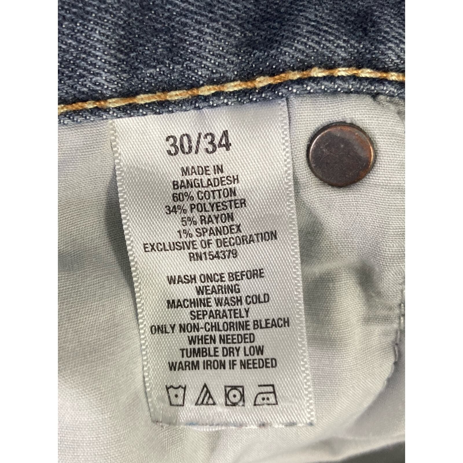 Aeropostale Men's Slim Straight Jeans Gray Denim Size 30x34 - Thumbnail 4