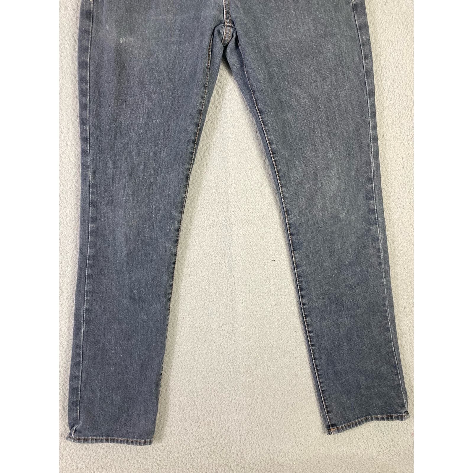 Aeropostale Men's Slim Straight Jeans Gray Denim Size 30x34 - Thumbnail 6