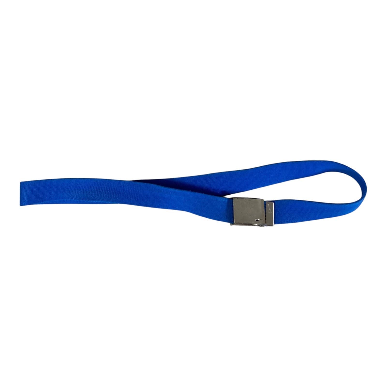 Nike Web Belt Mens Blue Canvas Adjustable Silver Buckle Casual Golf - Thumbnail 6
