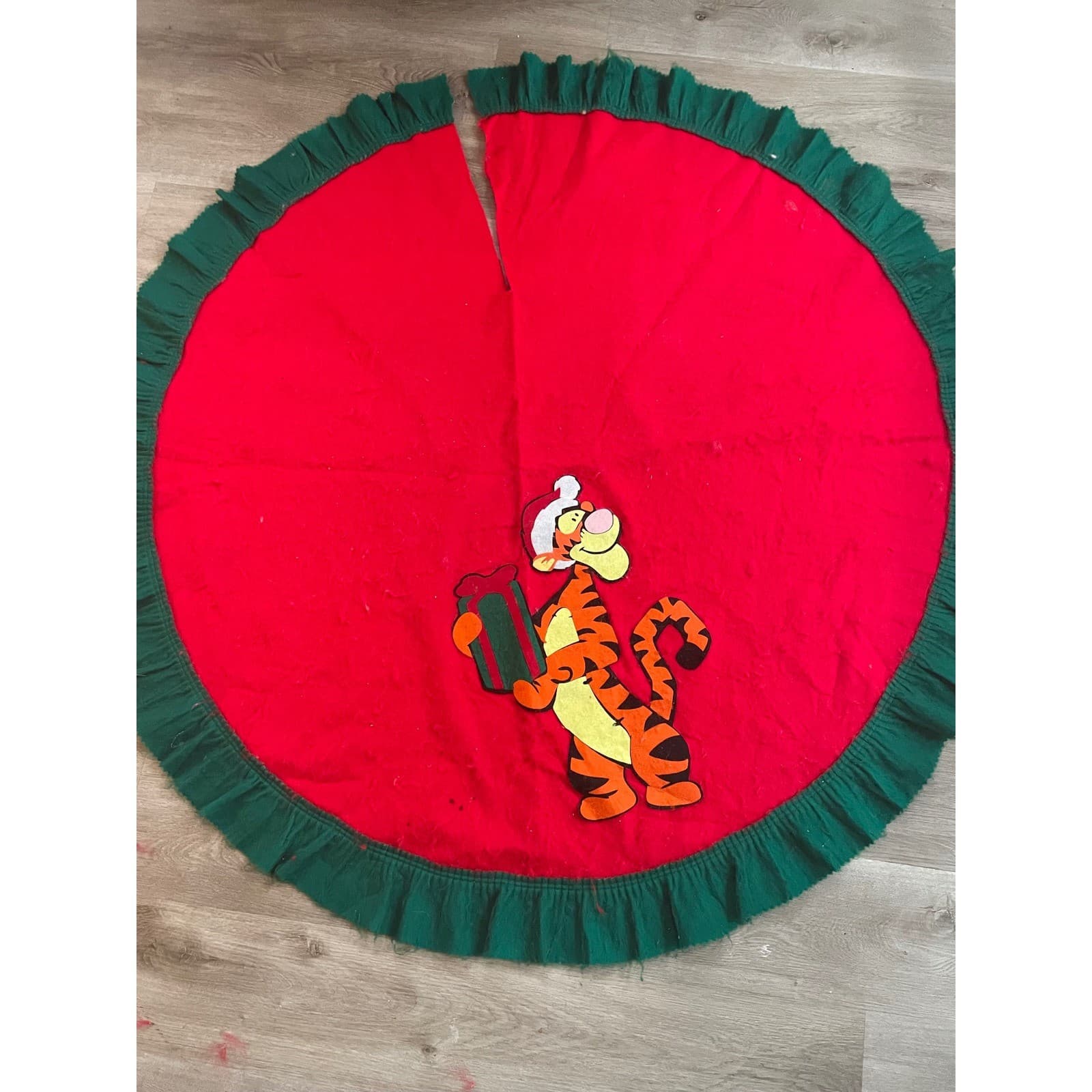 Disney Tigger Christmas Tree Skirt 55 Red Green Holiday Decor Winnie Pooh - Thumbnail 6