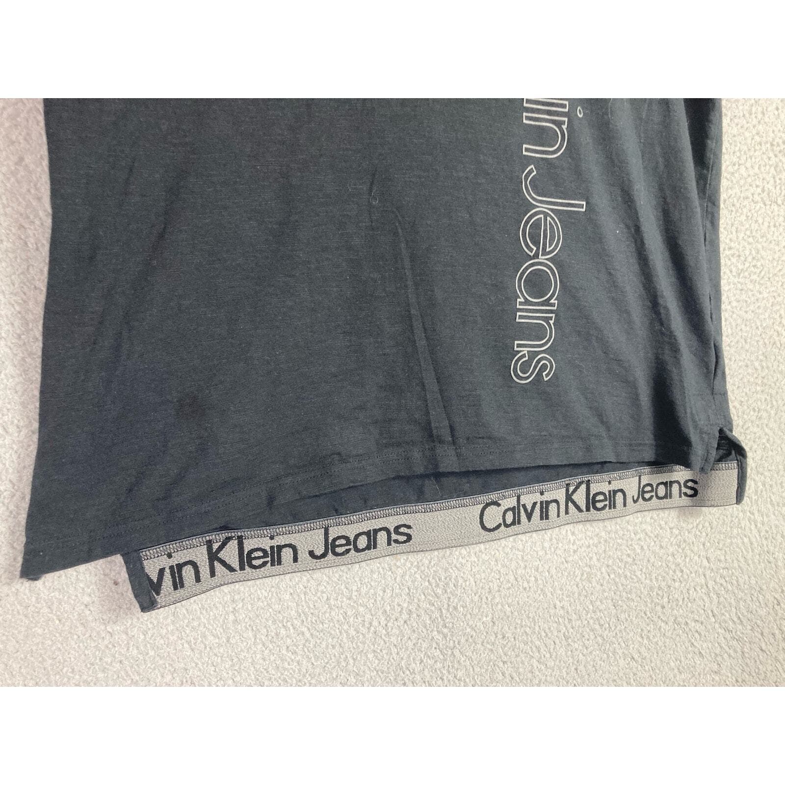 Calvin Klein Jeans Polo Shirt Men's XL Gray Classic Casual Fashion Cotton Top - Thumbnail 6