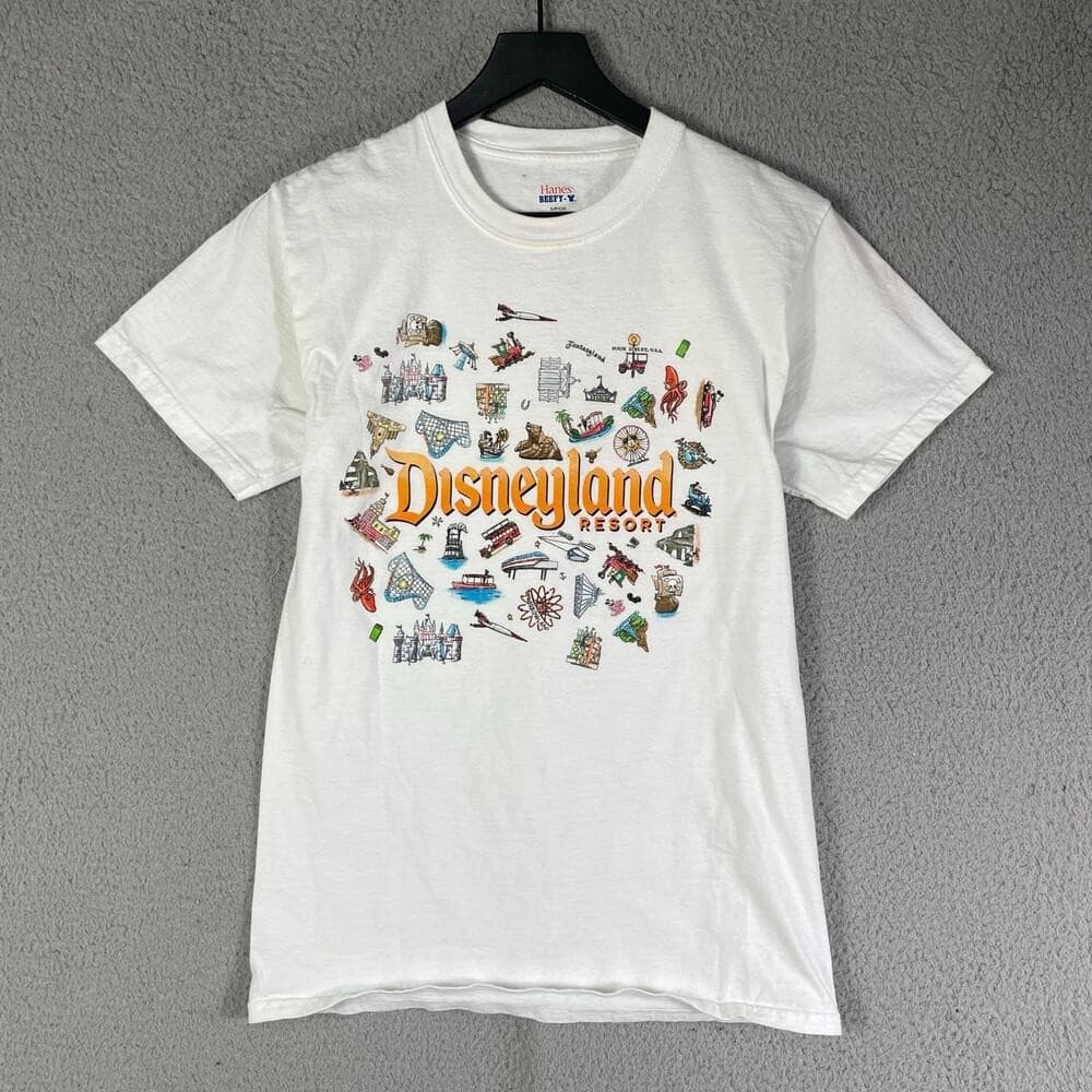 Disneyland Attractions Timeline Shirt Small Disney Parks Graphic Tee White - Thumbnail 9