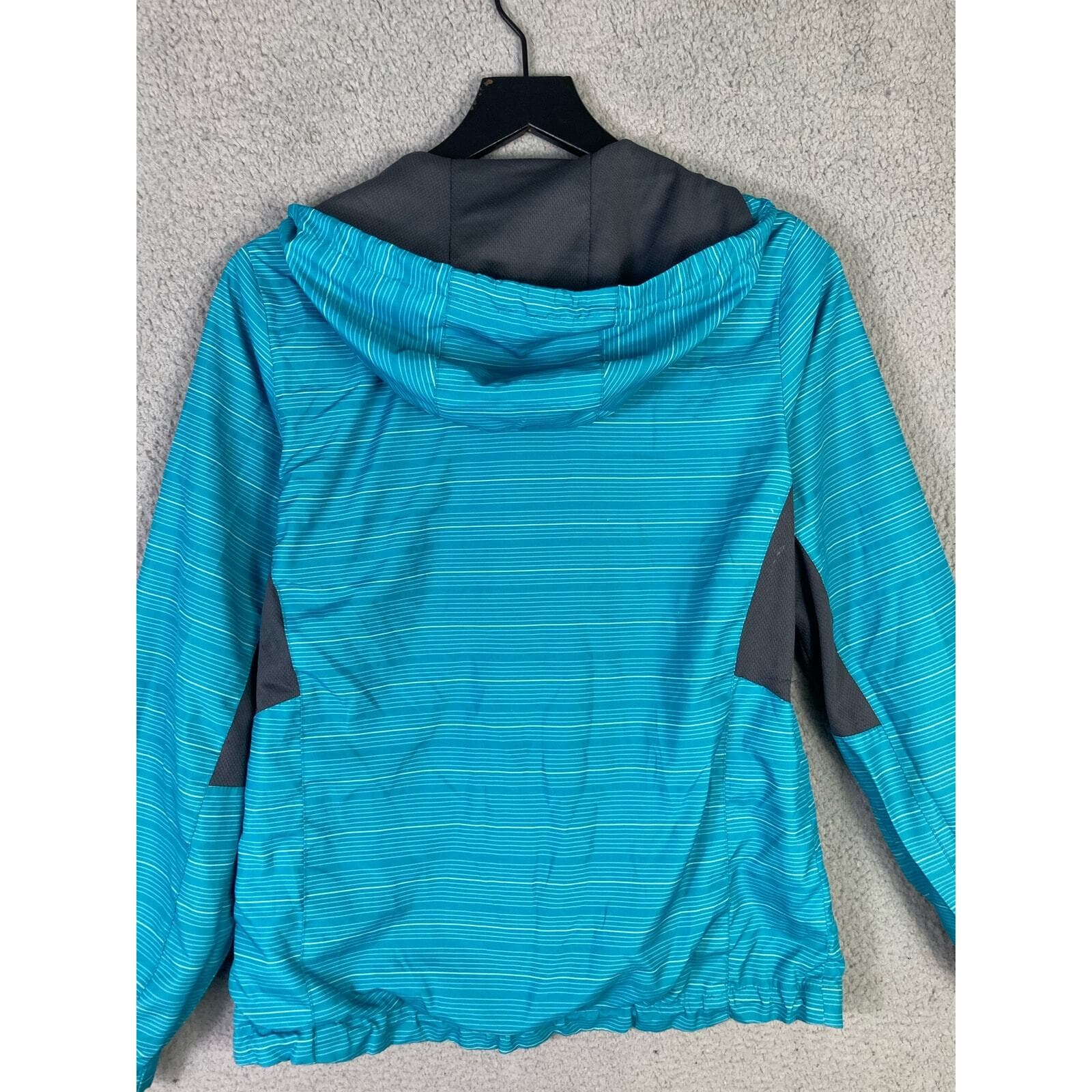 New Balance Women's Blue Windbreaker Jacket Size S Hooded Casual - Thumbnail 11