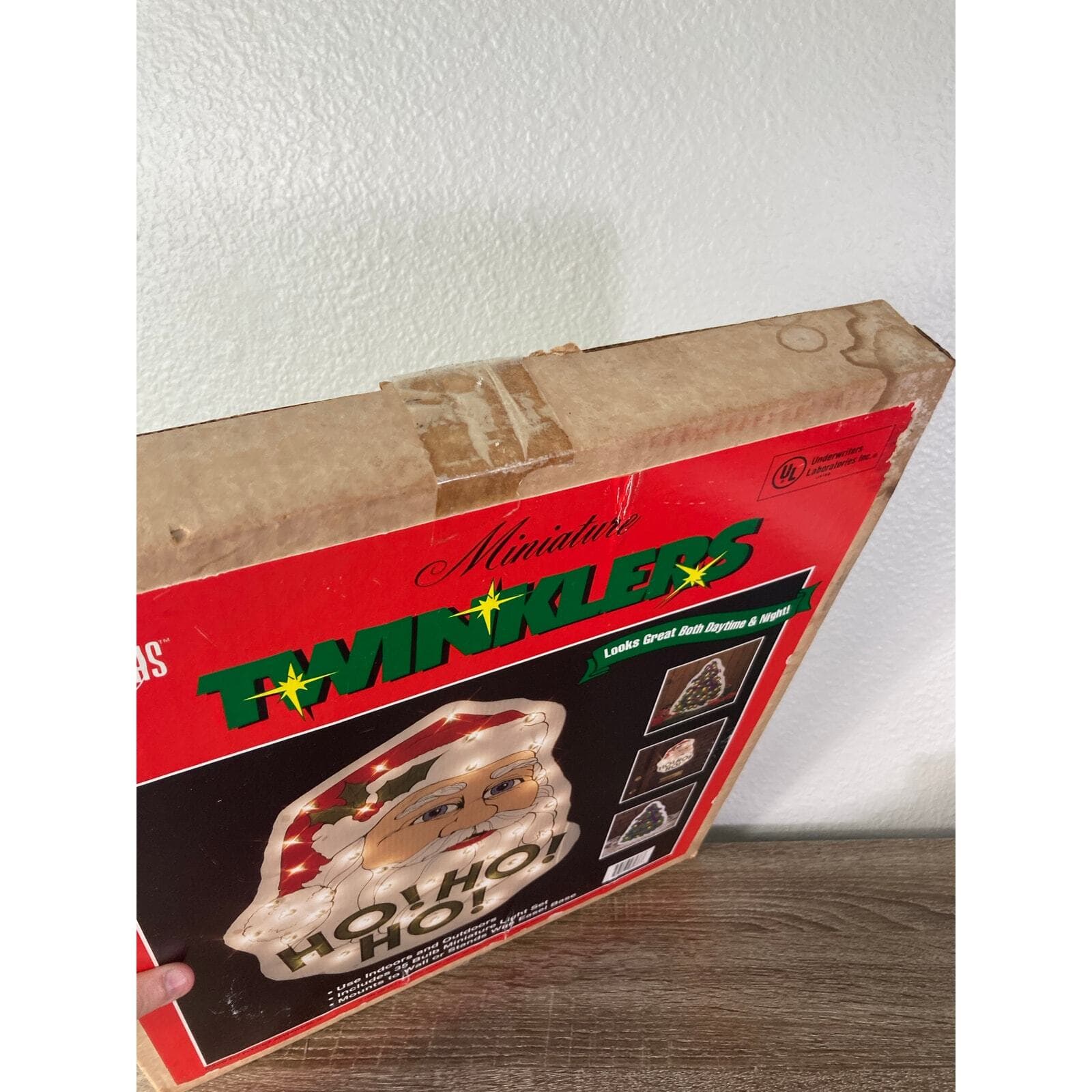 Vintage 1994 Santa Claus LED Light Decoration Christmas Wall Non- Working - Thumbnail 6