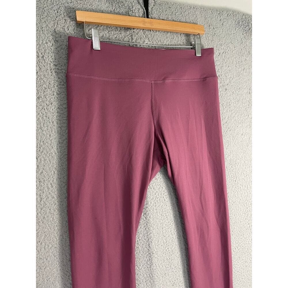 Women 7/8 Leggings Mauve Pink L High Rise Yoga Gym Athletic Stretch Pants - Thumbnail 3