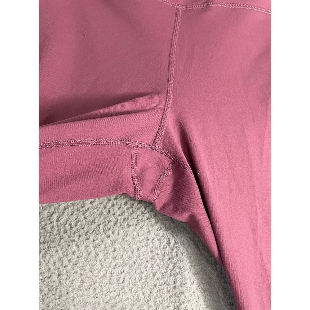 Women 7/8 Leggings Mauve Pink L High Rise Yoga Gym Athletic Stretch Pants - Thumbnail 5