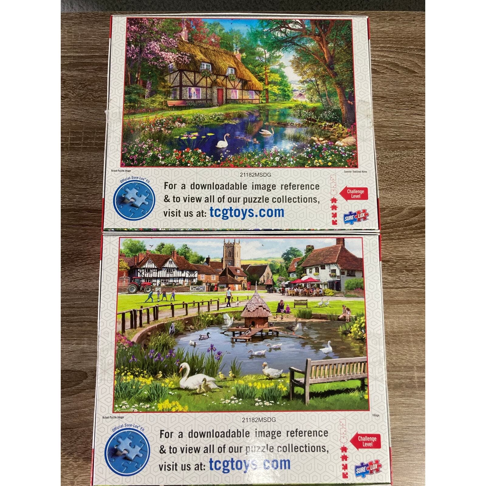 Sure-Lox 500 Piece Jigsaw Puzzle Summer Thatched Home & Village - Thumbnail 8