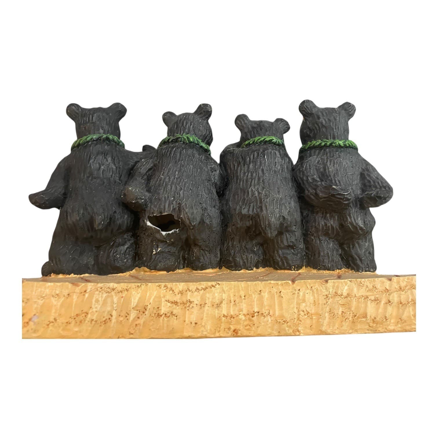 Black Bear Christmas Figurine Set NOEL Sledding Cabin Lodge Decor Resin - Thumbnail 8