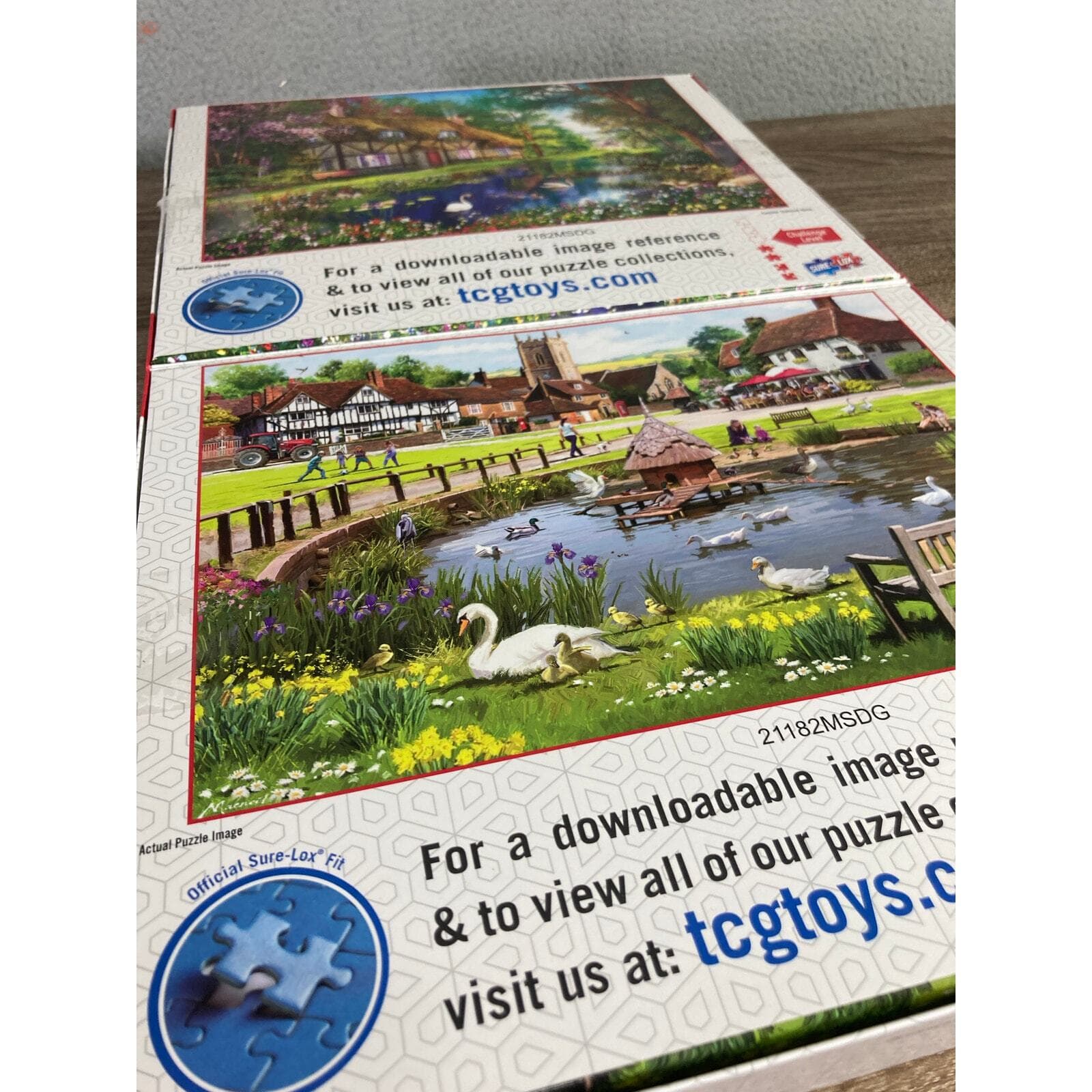 Sure-Lox 500 Piece Jigsaw Puzzle Summer Thatched Home & Village - Thumbnail 9