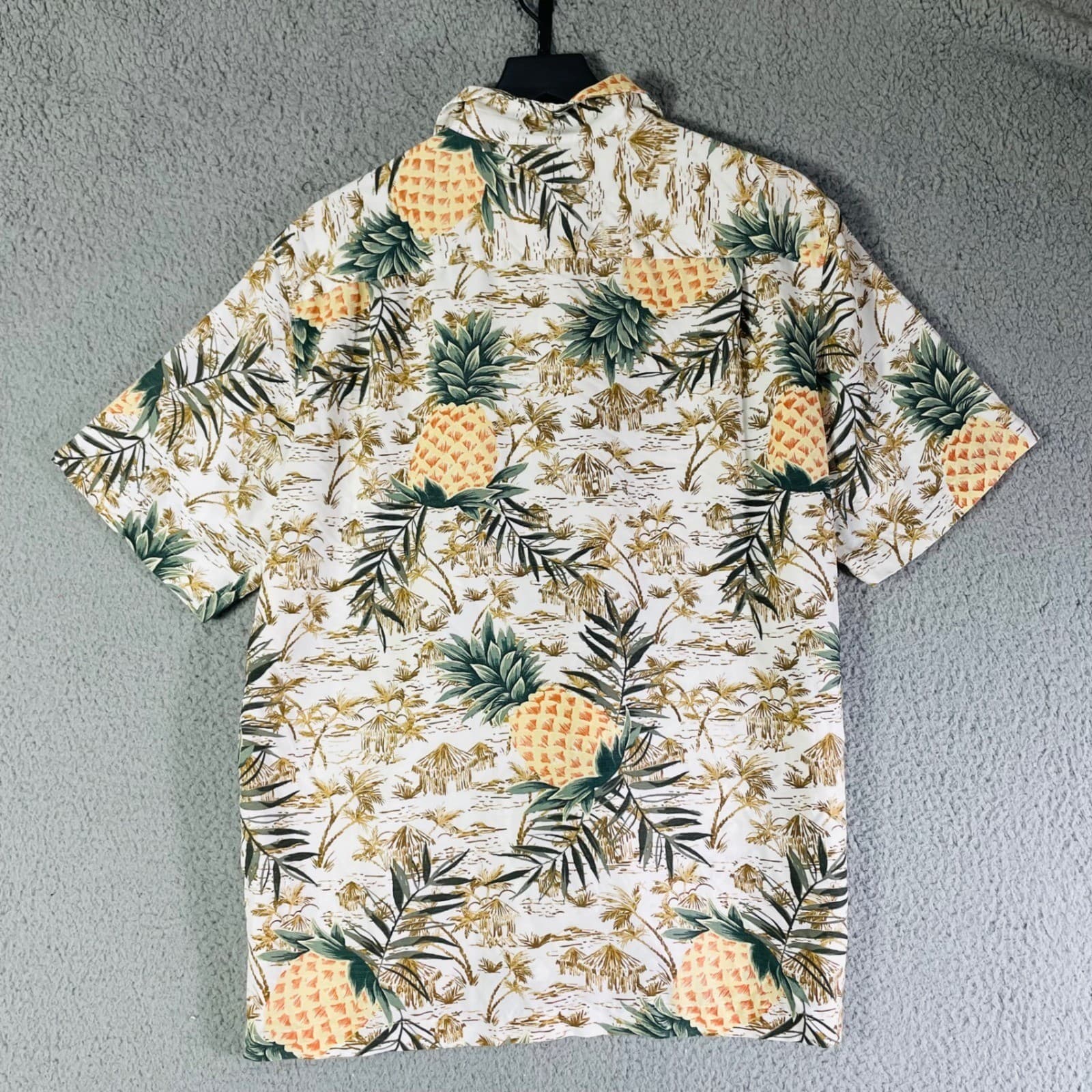 Hawaiian Shirt Mens M Pineapple Tropical Button Up Beach Aloha Summer - Thumbnail 10