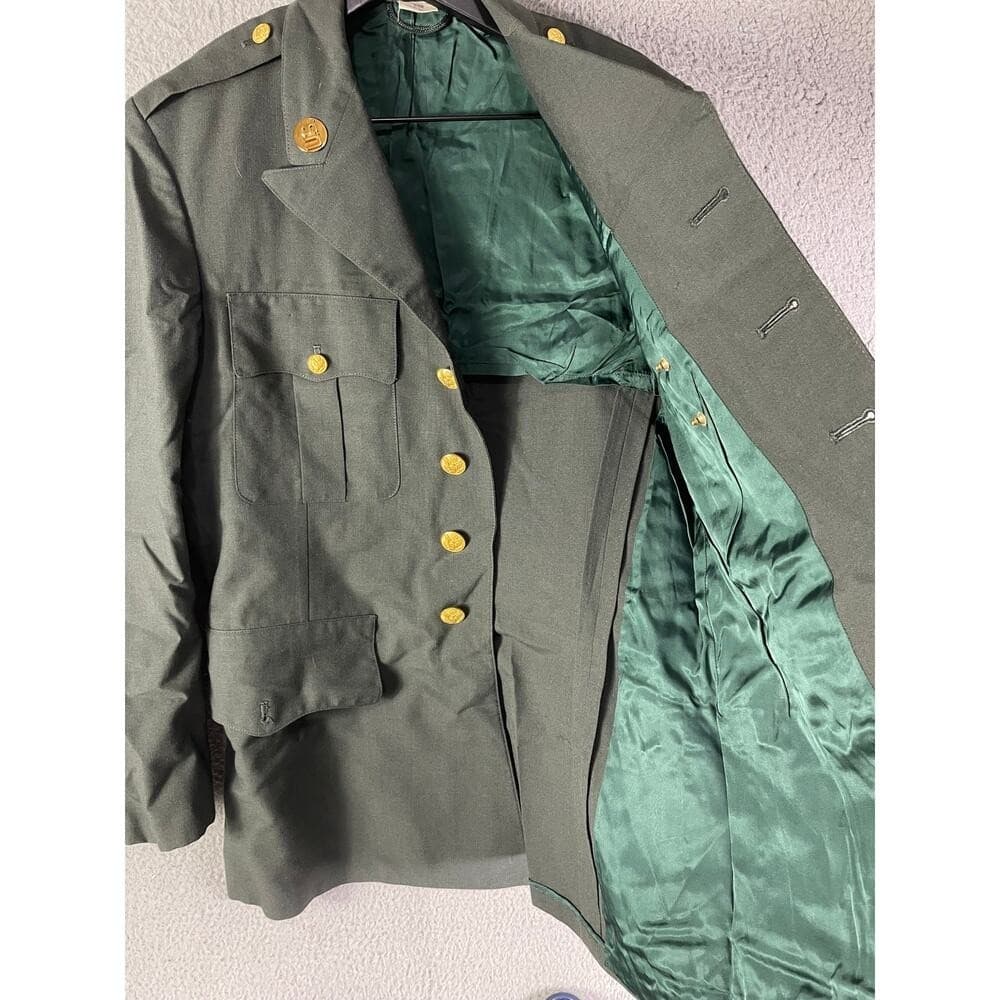 Vietnam Era US Army Dress Green Jacket 1st Army PFC 39R Uniform Coat - Thumbnail 4