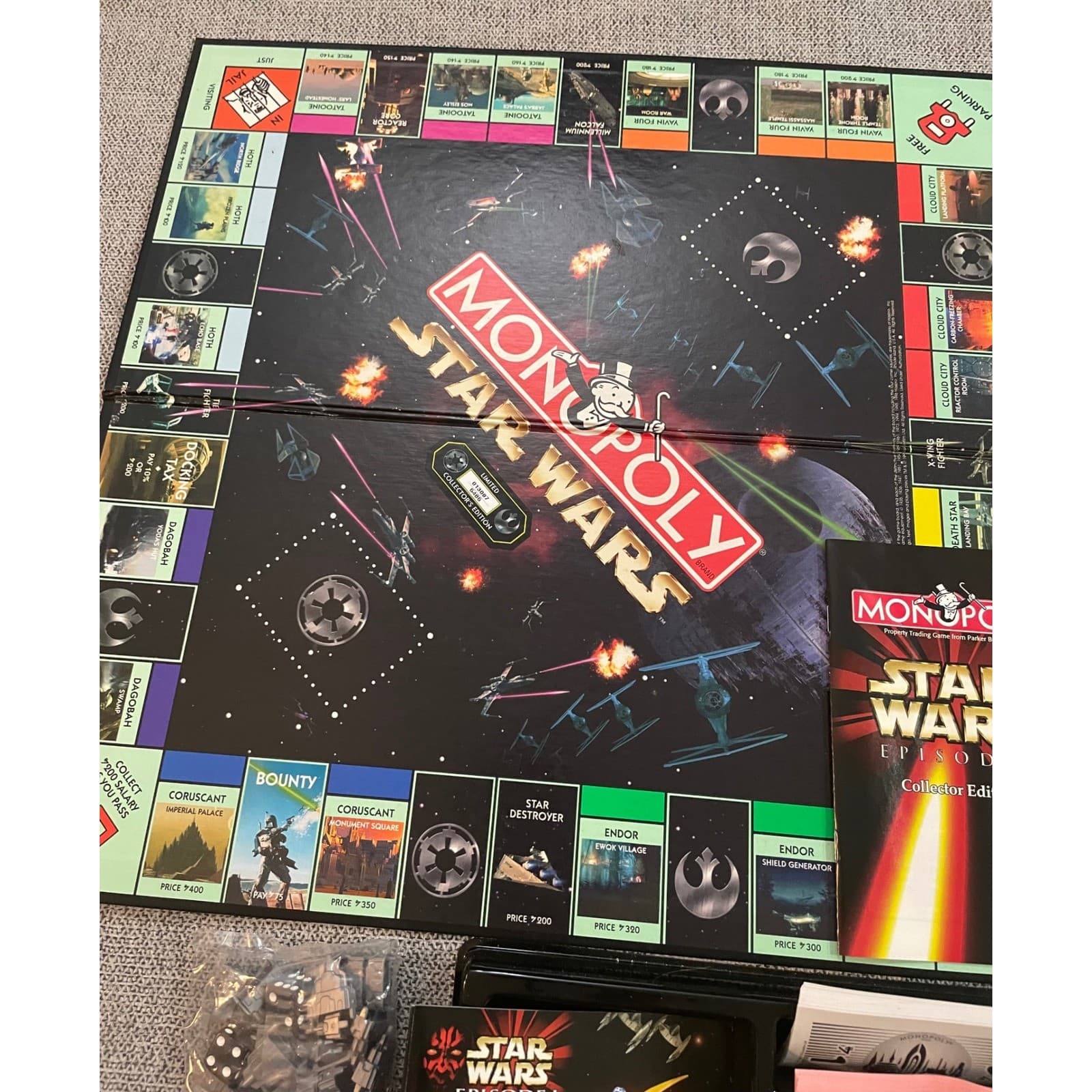 Star Wars Monopoly Episode I 3D Board Game Complete Collector Edition 1999 - Thumbnail 6