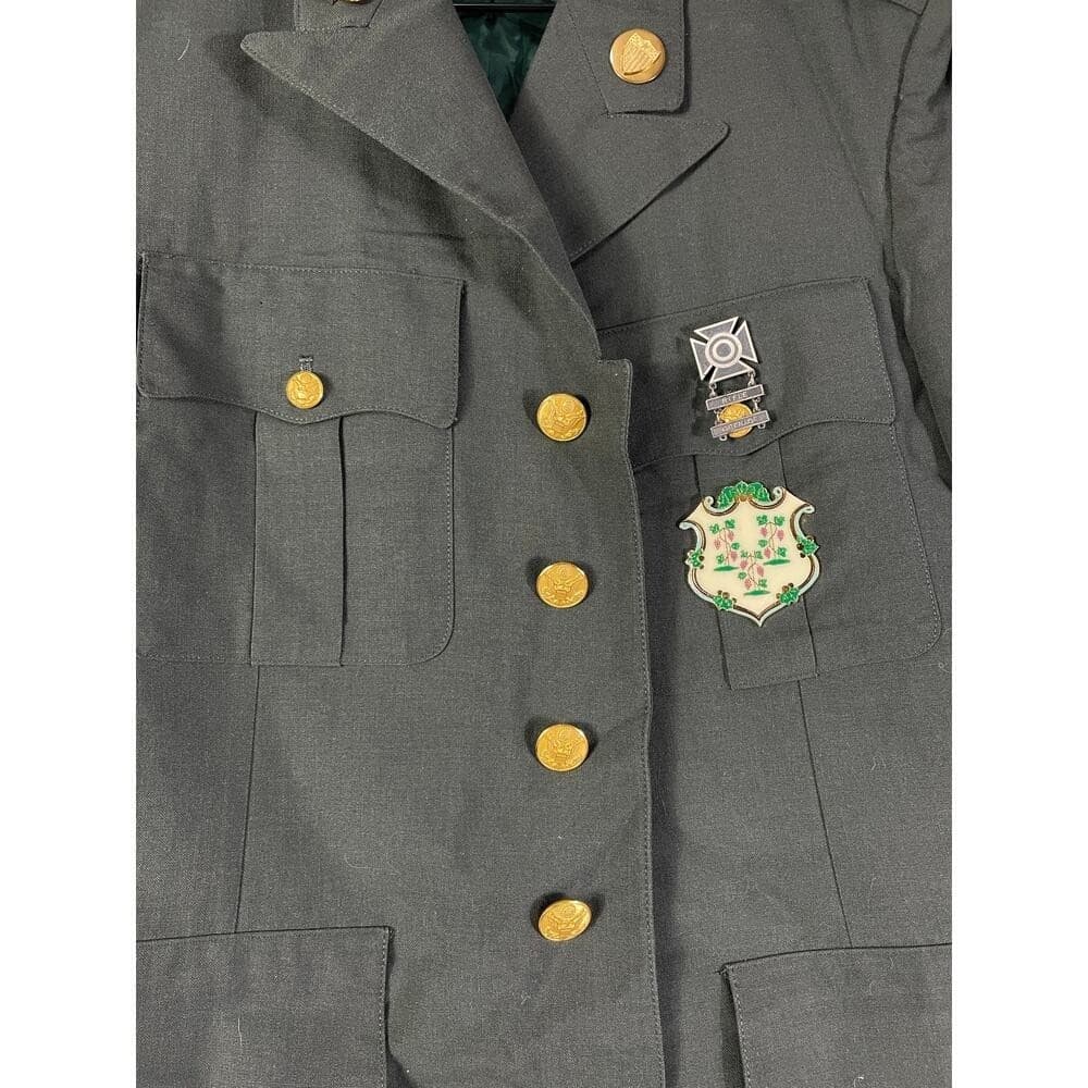 Vietnam Era US Army Dress Green Jacket 1st Army PFC 39R Uniform Coat - Thumbnail 13