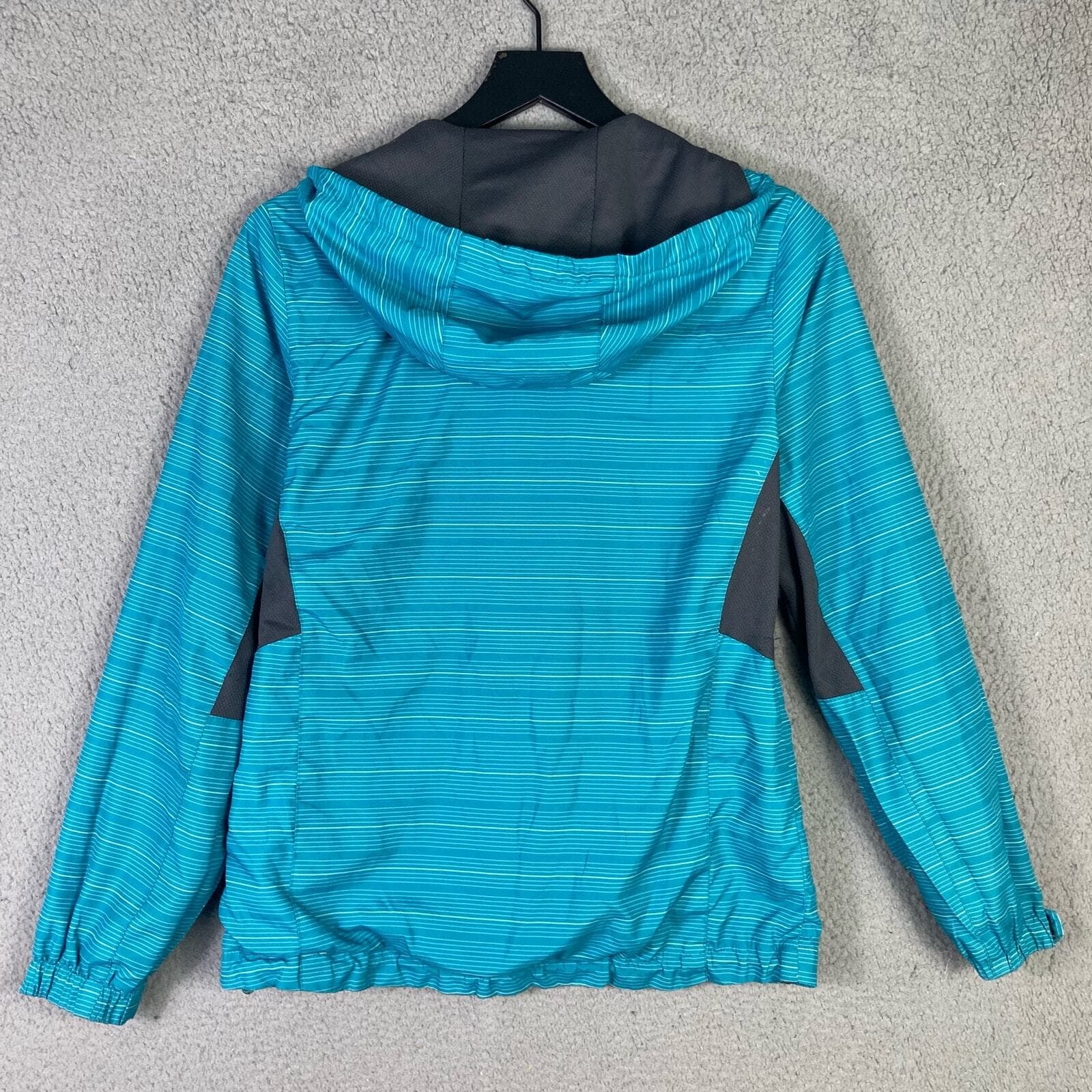 New Balance Women's Blue Windbreaker Jacket Size S Hooded Casual - Thumbnail 5