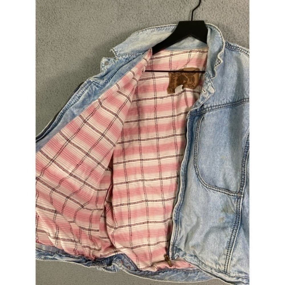 Vintage 80s Ary Cooper Women's Denim Jacket Blue Zip Medium - Thumbnail 3