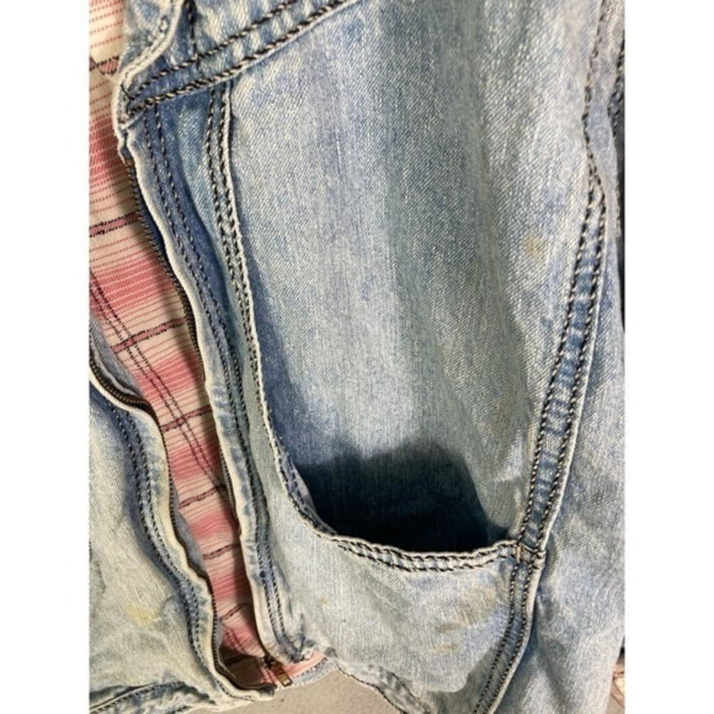 Vintage 80s Ary Cooper Women's Denim Jacket Blue Zip Medium - Thumbnail 12
