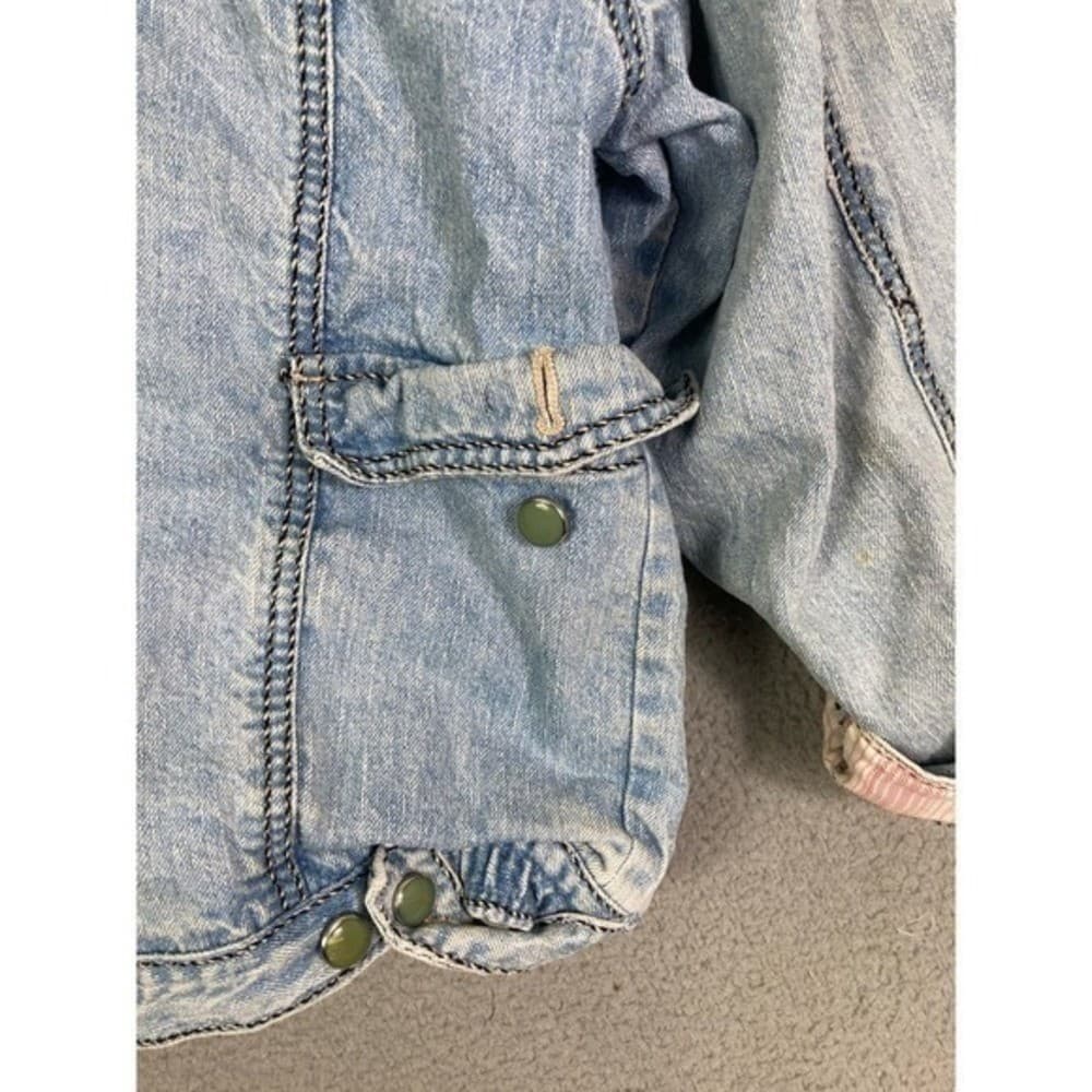 Vintage 80s Ary Cooper Women's Denim Jacket Blue Zip Medium - Thumbnail 10