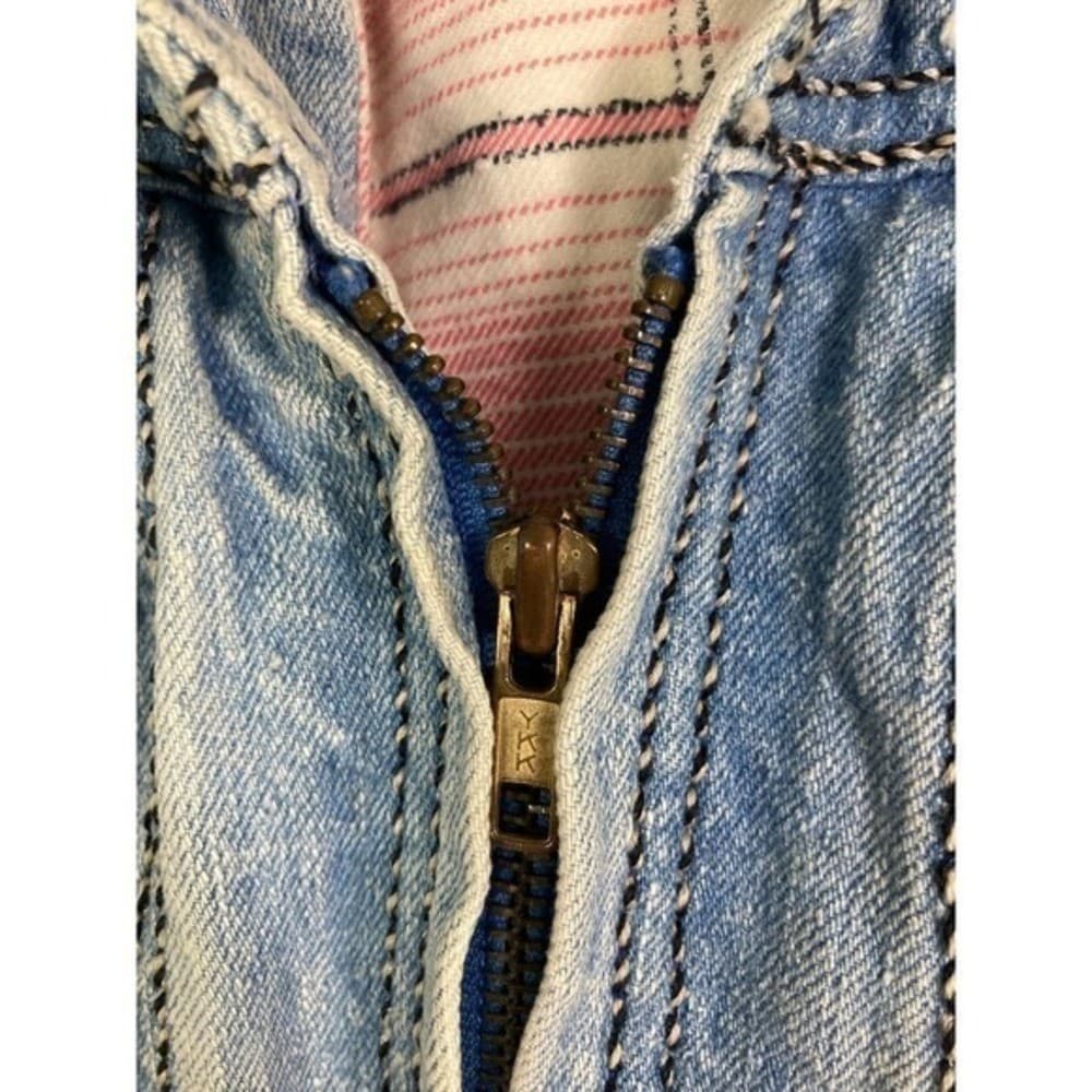 Vintage 80s Ary Cooper Women's Denim Jacket Blue Zip Medium - Thumbnail 13