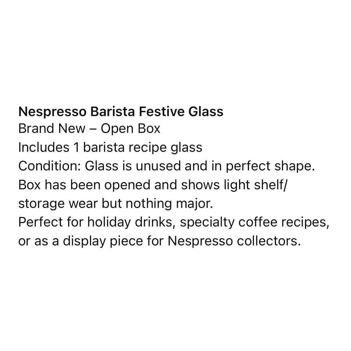 Nespresso Festive Martini Glass 2020 Limited Edition Barista Cocktail Set - Thumbnail 2