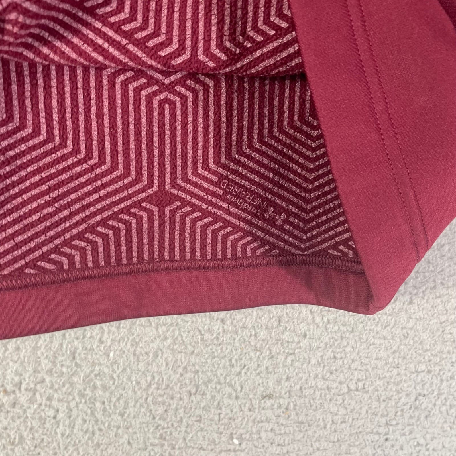Under Armour Storm ColdGear Infrared Hoodie Mens Large Burgundy 1/4 Zip Loose - Thumbnail 10