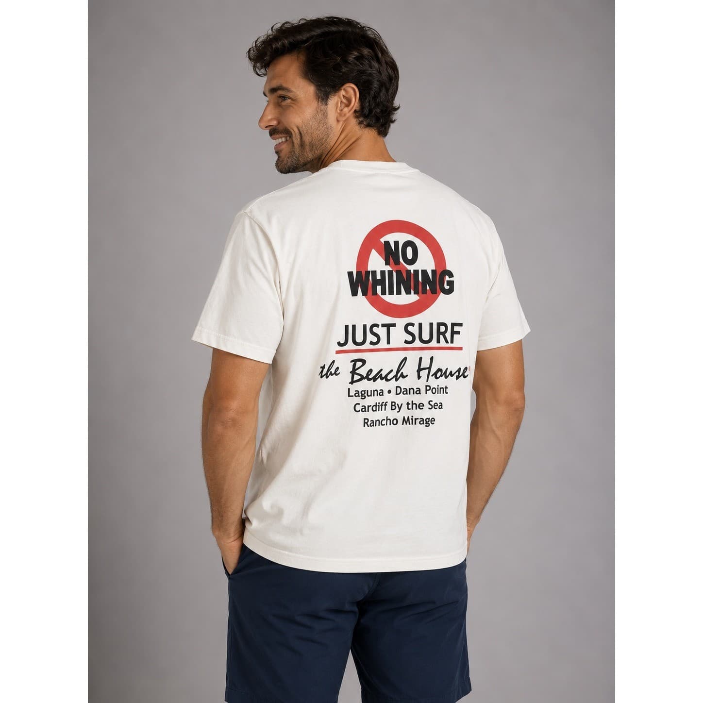 Vintage Hanes Beefy-T Beach House Surf Shirt Mens M California Single Stitch 90s - Thumbnail 2