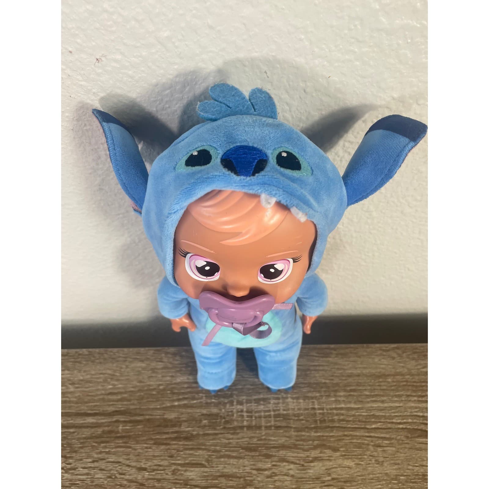IMC Toys Cry Babies Tiny Cuddles Disney Stitch 9" Plush Doll Real Tears 917941 - Thumbnail 9