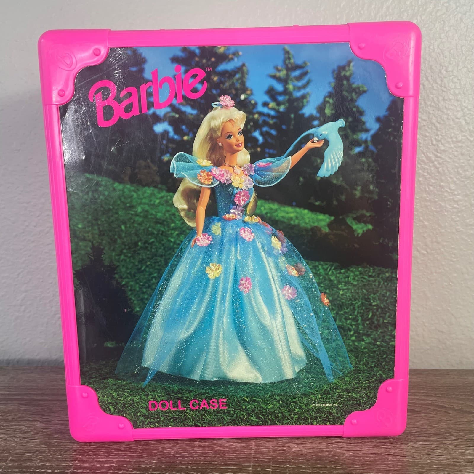 Vintage 1995 Mattel Barbie Songbird Vinyl Doll Case Storage Trunk Pink Tara Toy - Thumbnail 5