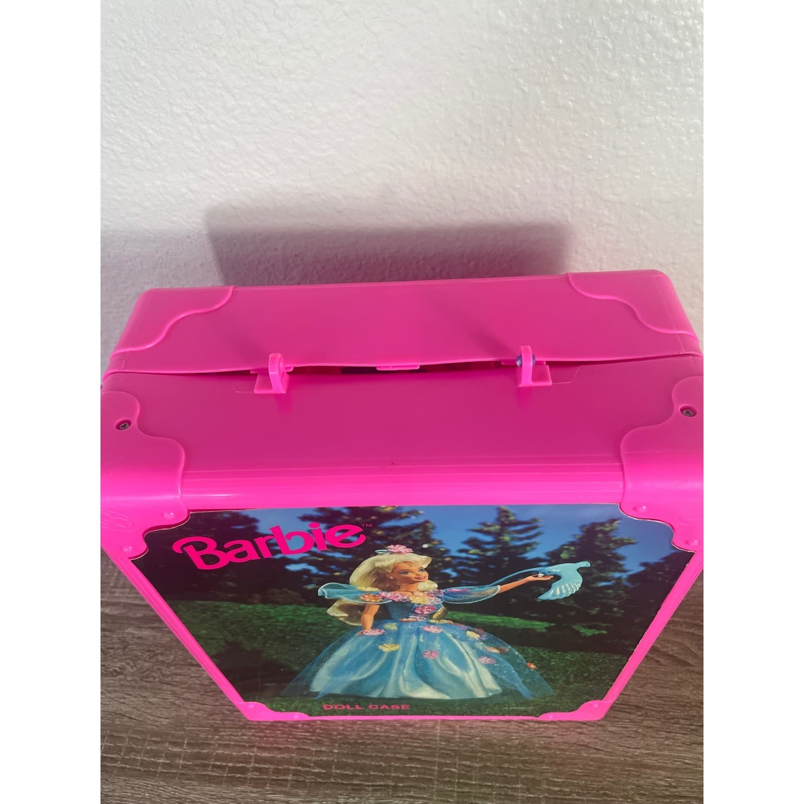 Vintage 1995 Mattel Barbie Songbird Vinyl Doll Case Storage Trunk Pink Tara Toy - Thumbnail 8