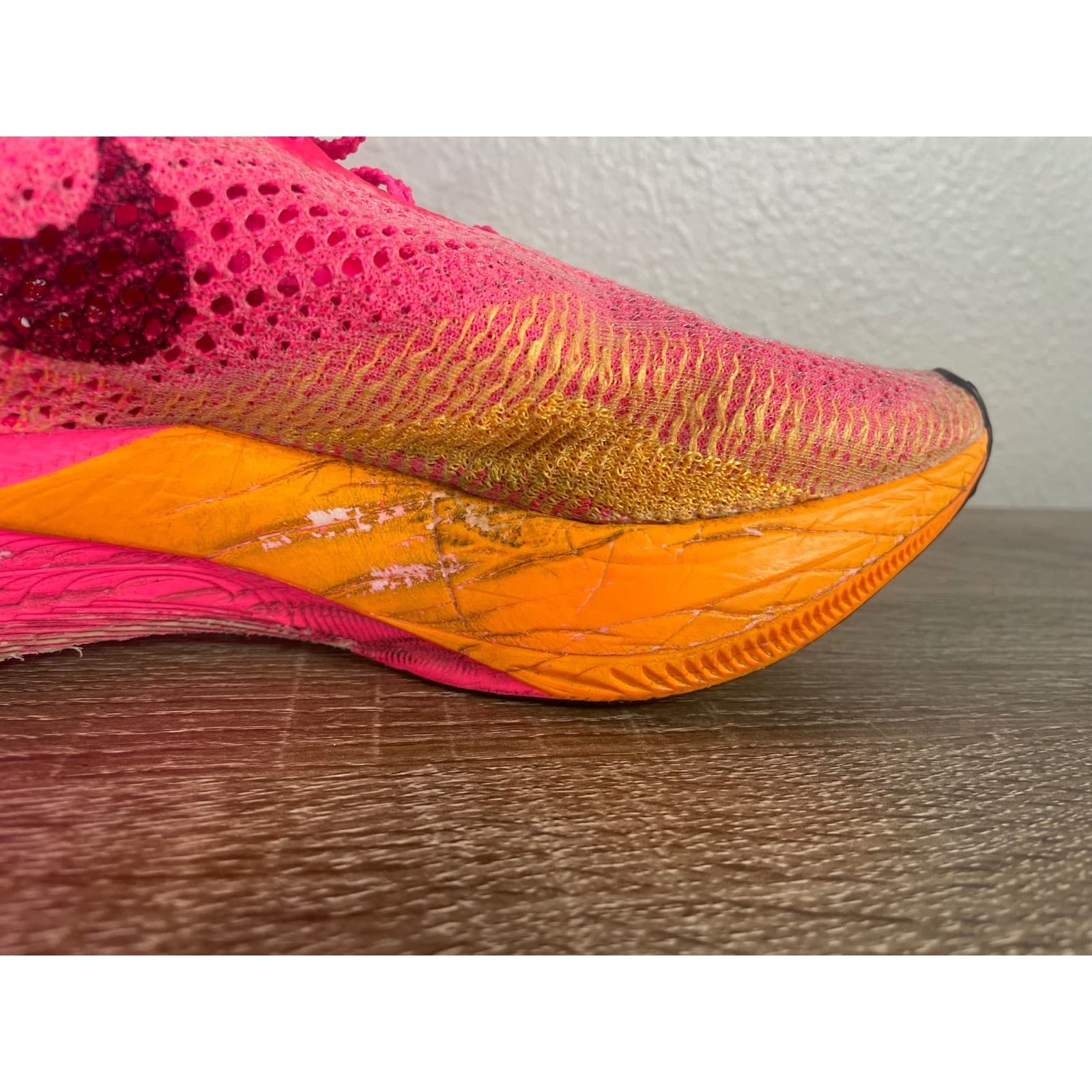 Nike ZoomX Vaporfly Next% 3 Mens 10 Hyper Pink Laser Orange DV4129-600 - Thumbnail 9