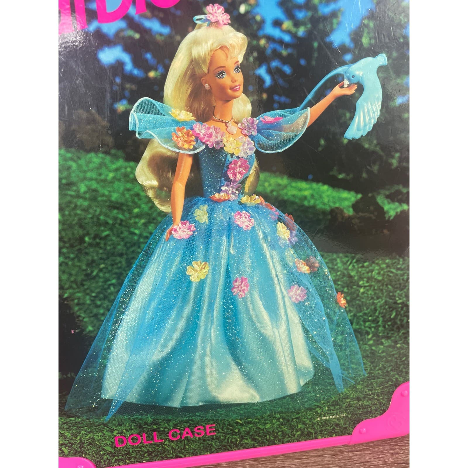 Vintage 1995 Mattel Barbie Songbird Vinyl Doll Case Storage Trunk Pink Tara Toy - Thumbnail 7