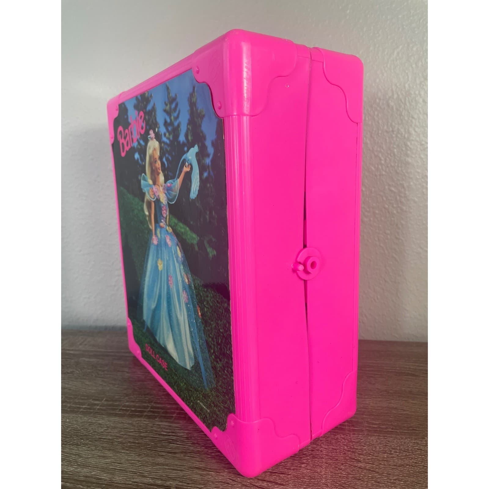 Vintage 1995 Mattel Barbie Songbird Vinyl Doll Case Storage Trunk Pink Tara Toy - Thumbnail 9