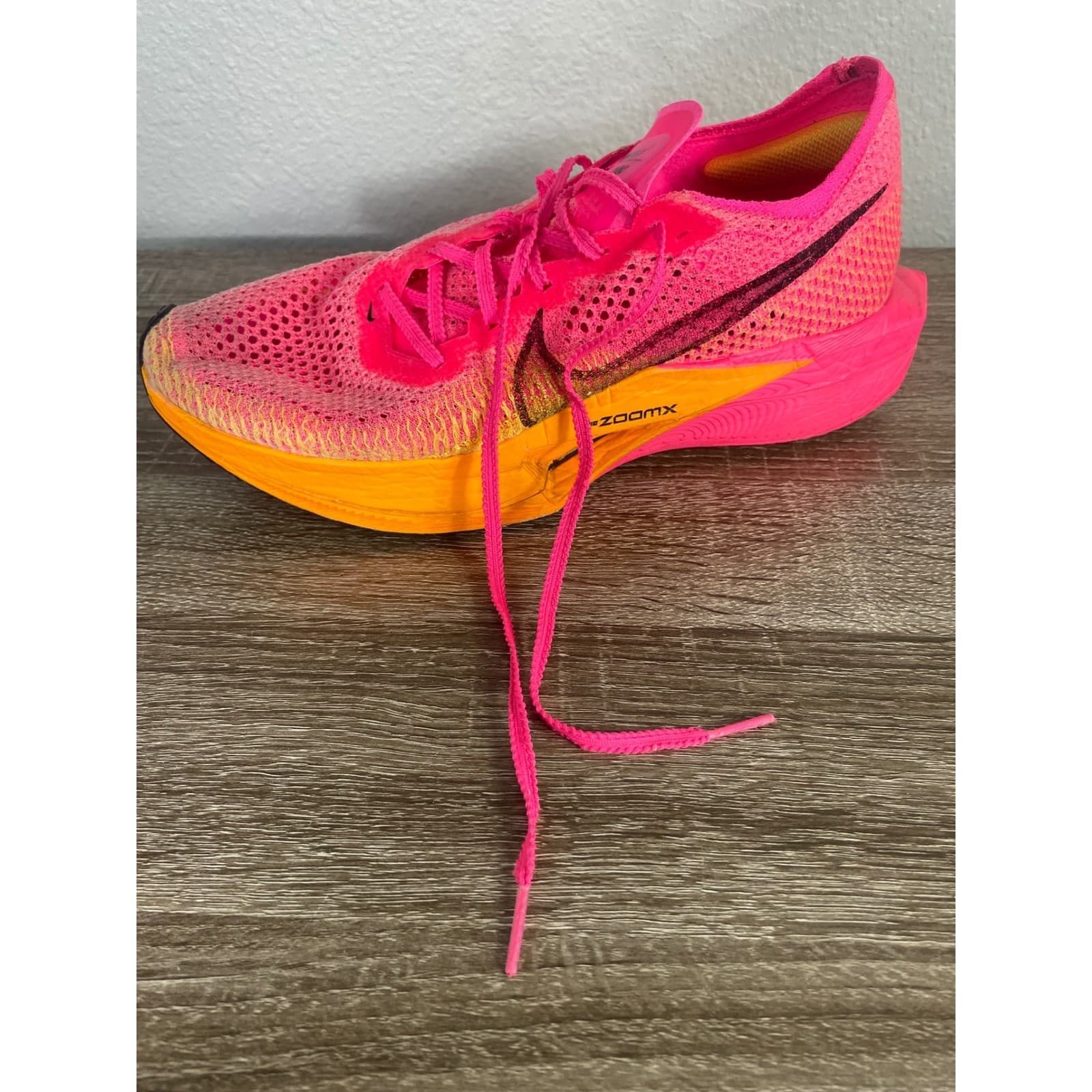 Nike ZoomX Vaporfly Next% 3 Mens 10 Hyper Pink Laser Orange DV4129-600 - Thumbnail 5
