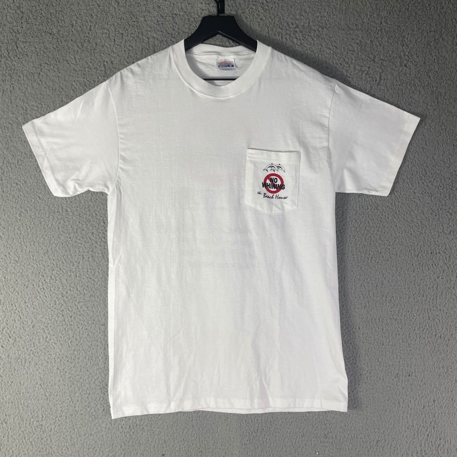 Vintage Hanes Beefy-T Beach House Surf Shirt Mens M California Single Stitch 90s - Thumbnail 6