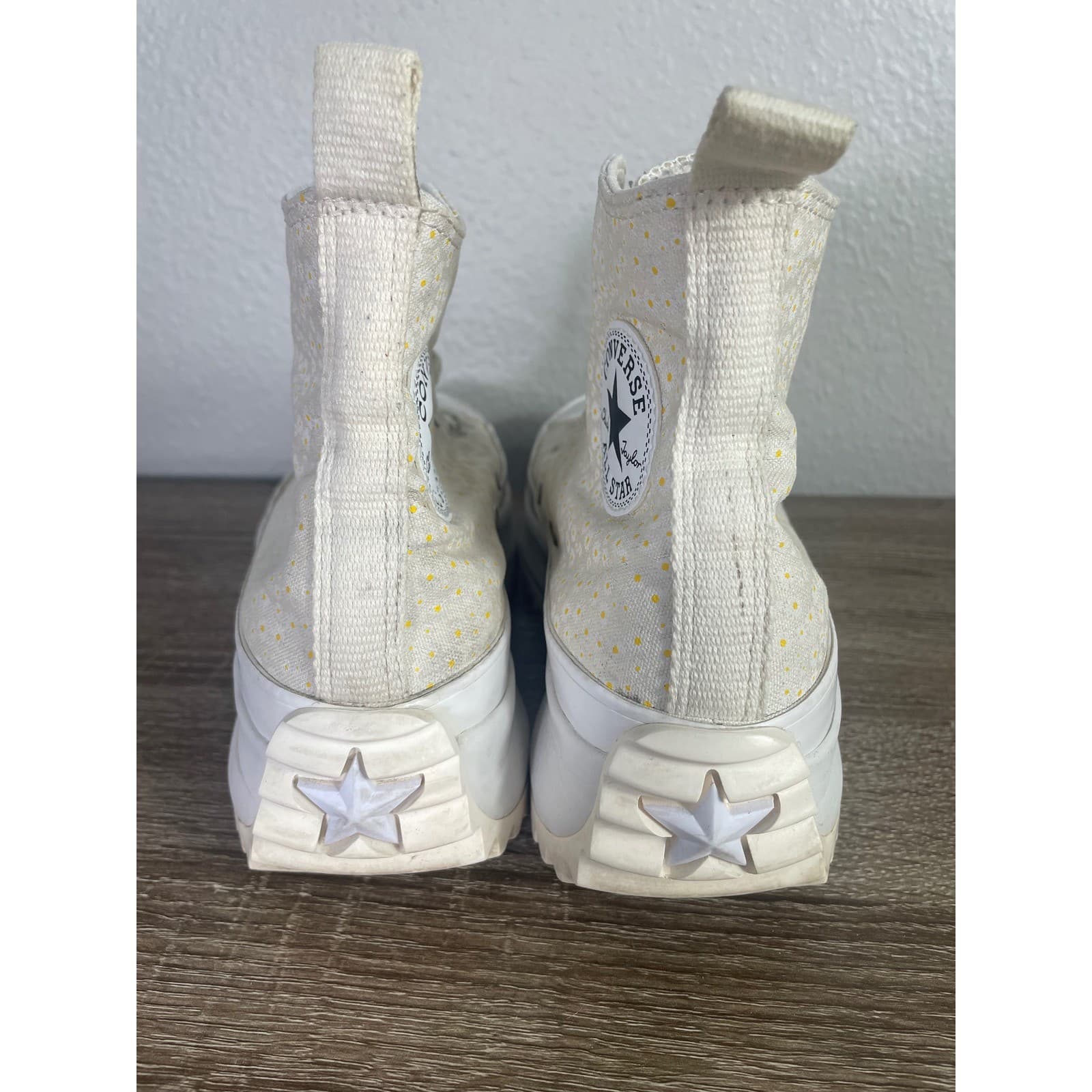 Converse Run Star Hike Hi Daisy White Yellow Womens 8.5 Mens 7 Sneakers A03340C - Thumbnail 13